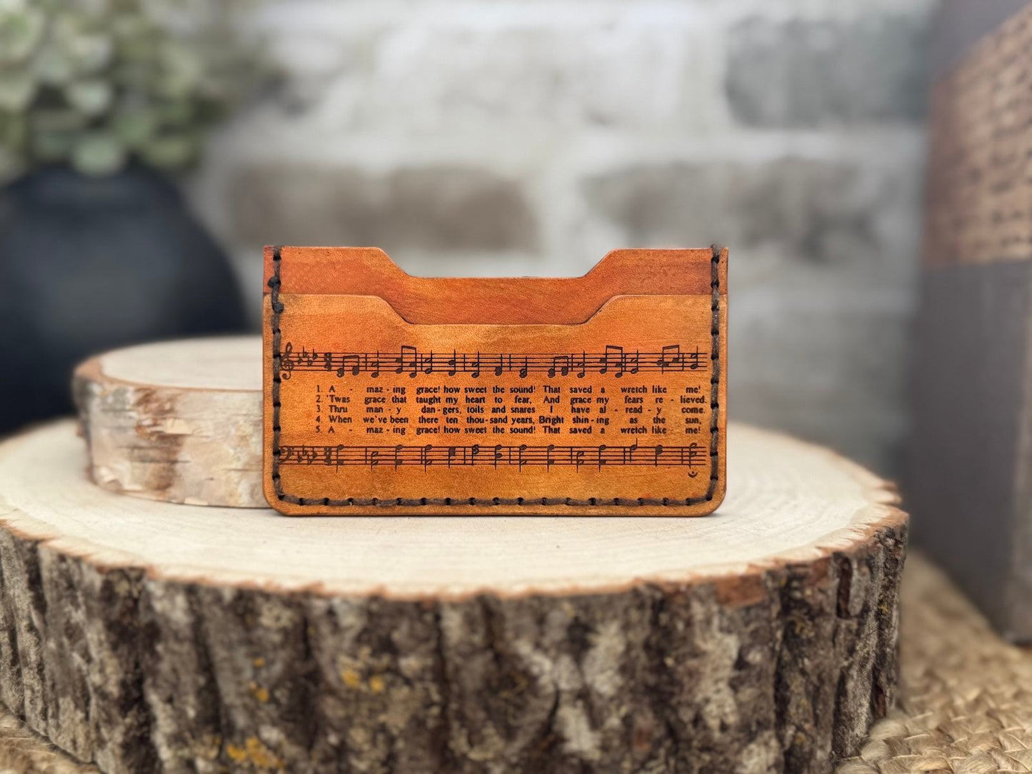 Amazing Grace Minimalist Leather Wallet