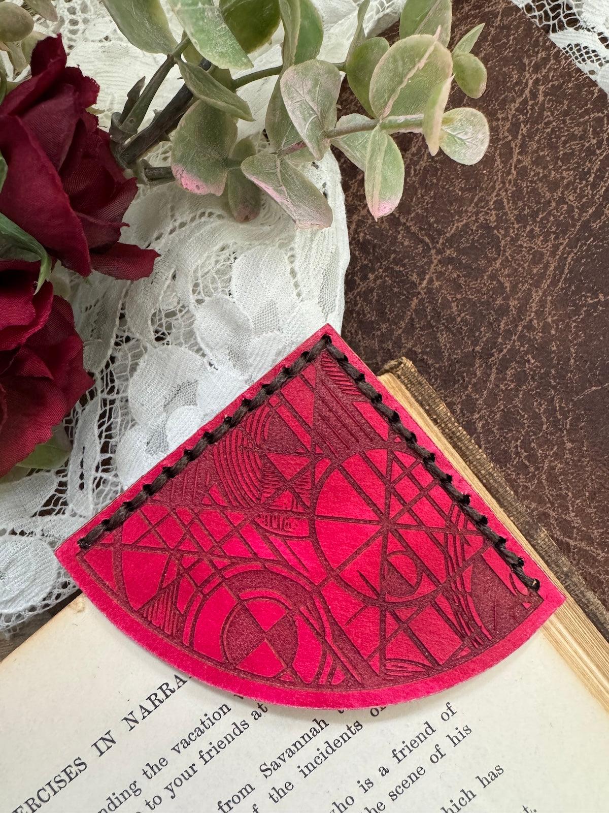 Art Deco Leather Bookmark