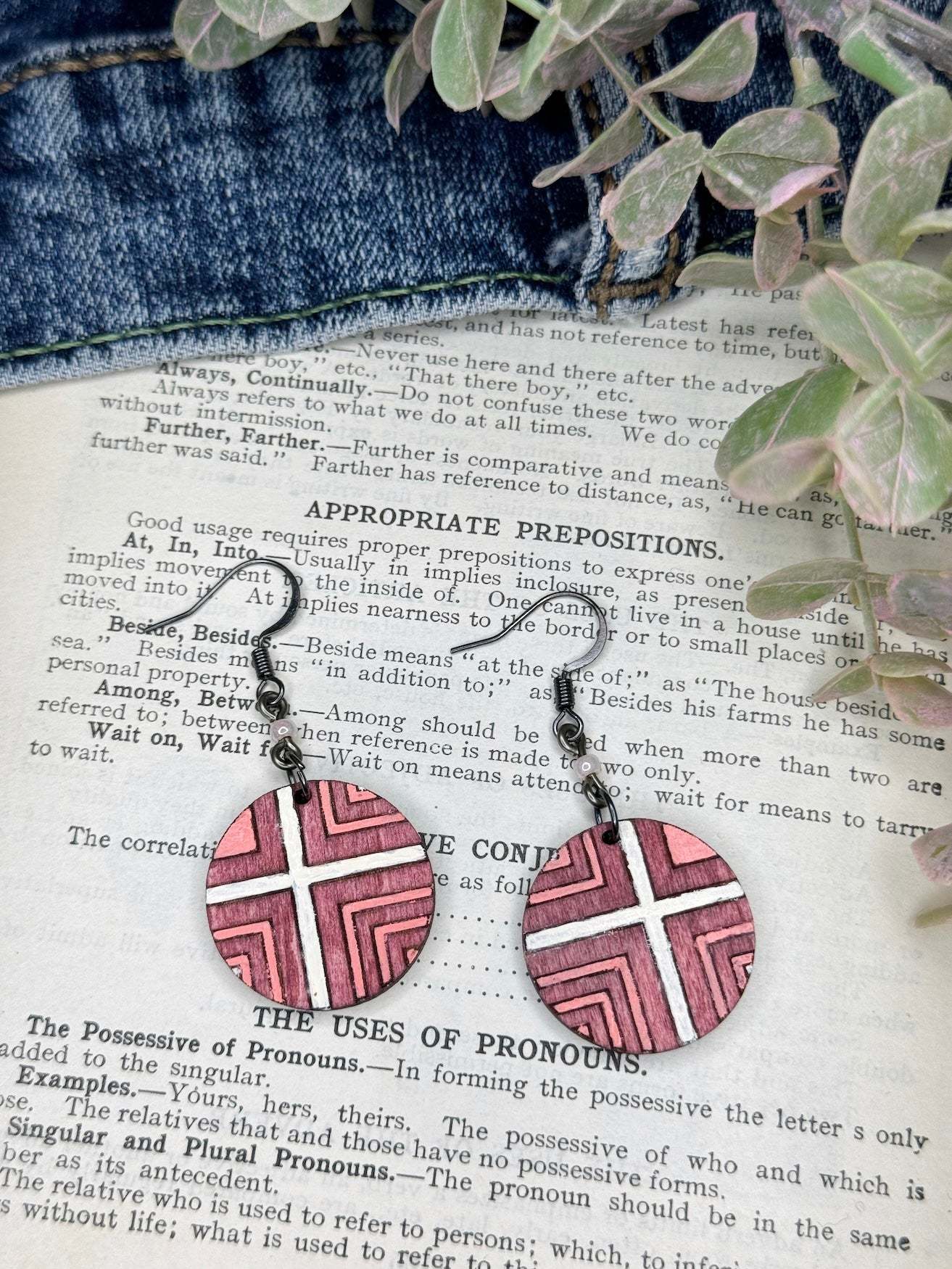 Circular Asymmetrical Geometric Dangle Earrings
