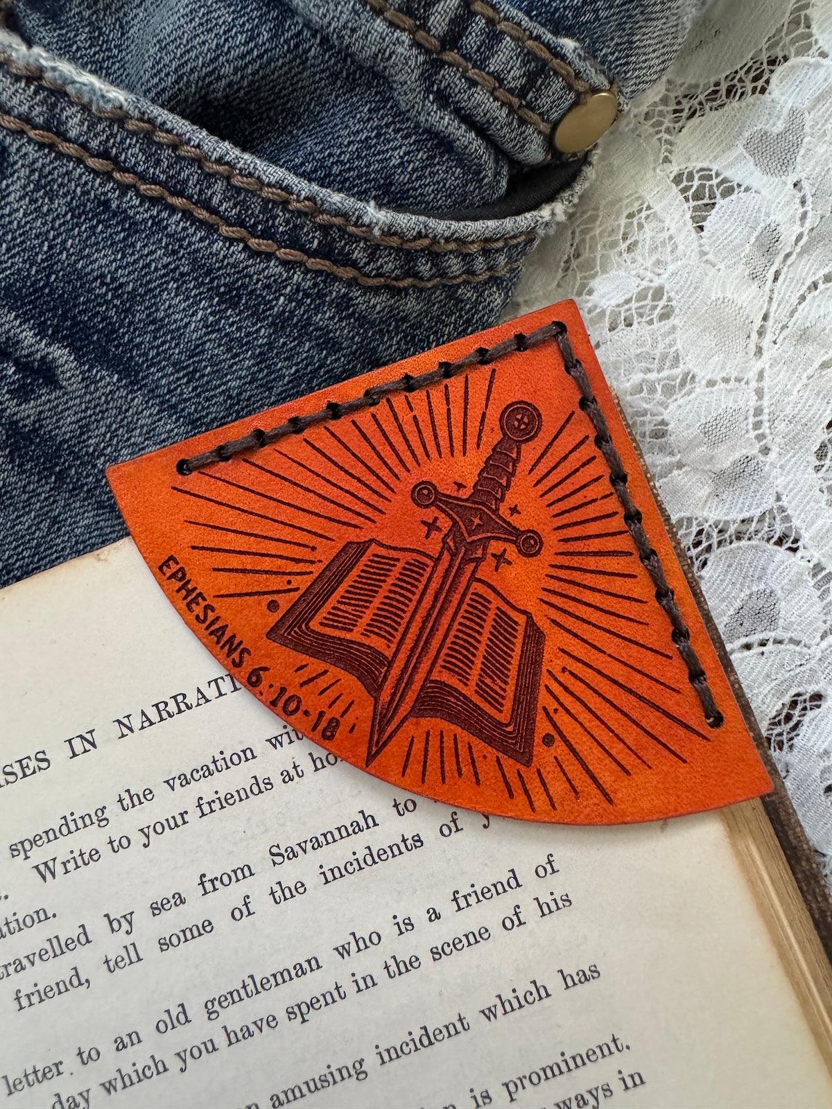 Ephesians 6: 10-18 Leather Bookmark