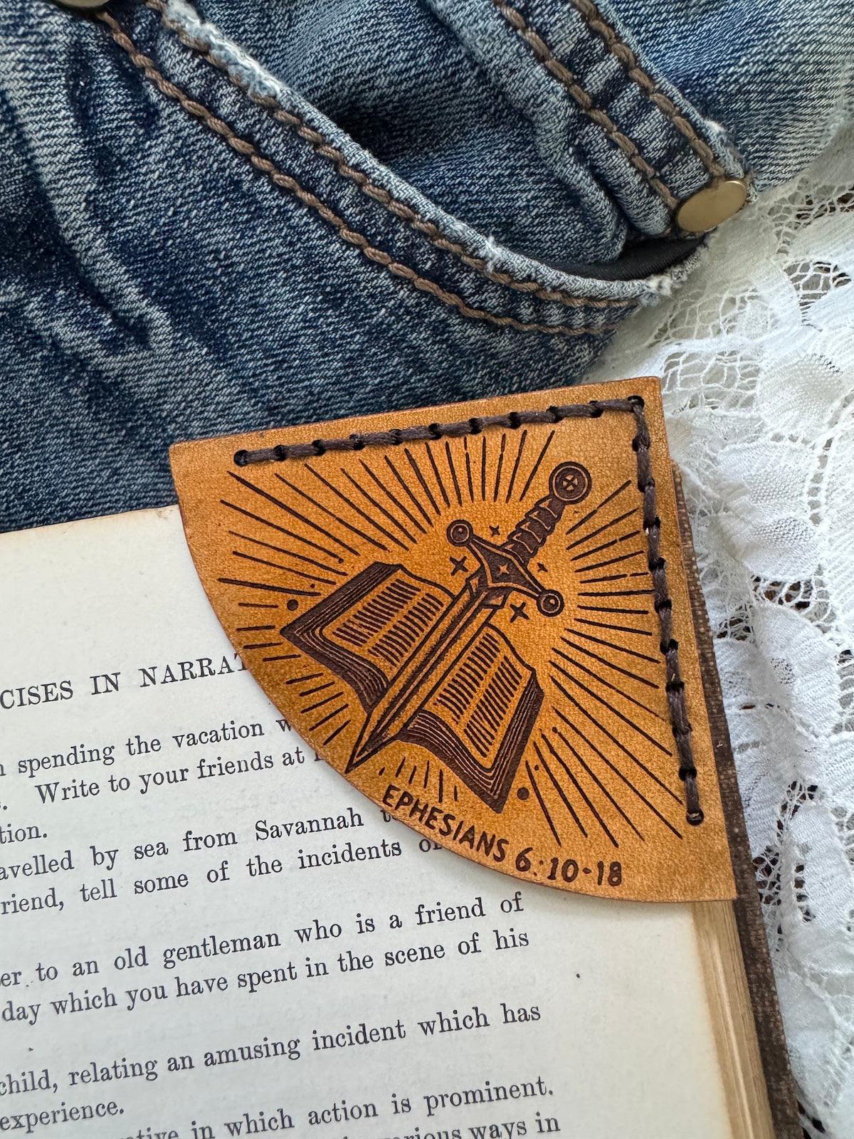 Ephesians 6: 10-18 Leather Bookmark