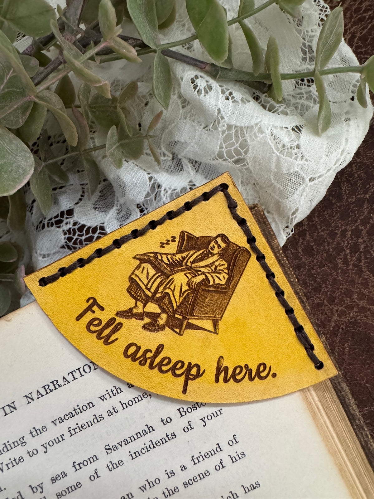 Fell Asleep Here Bookmark - Man