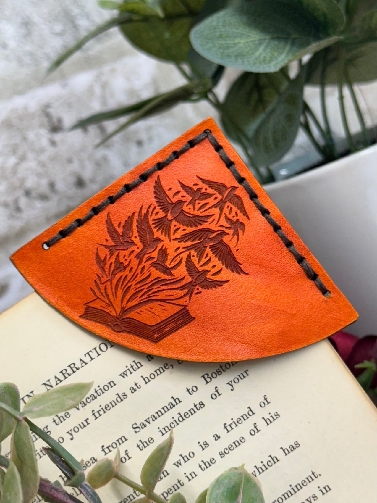 Fredrick Douglass Leather Bookmark