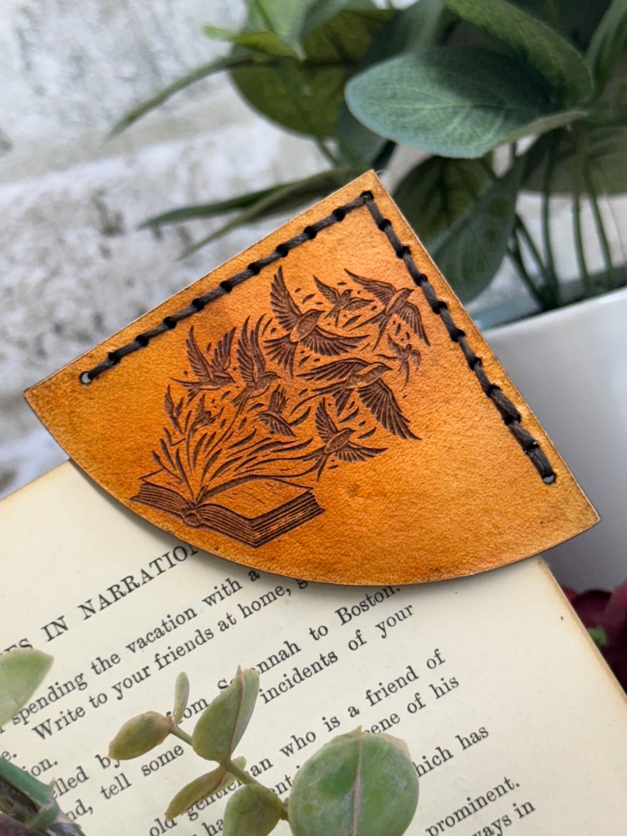 Fredrick Douglass Leather Bookmark