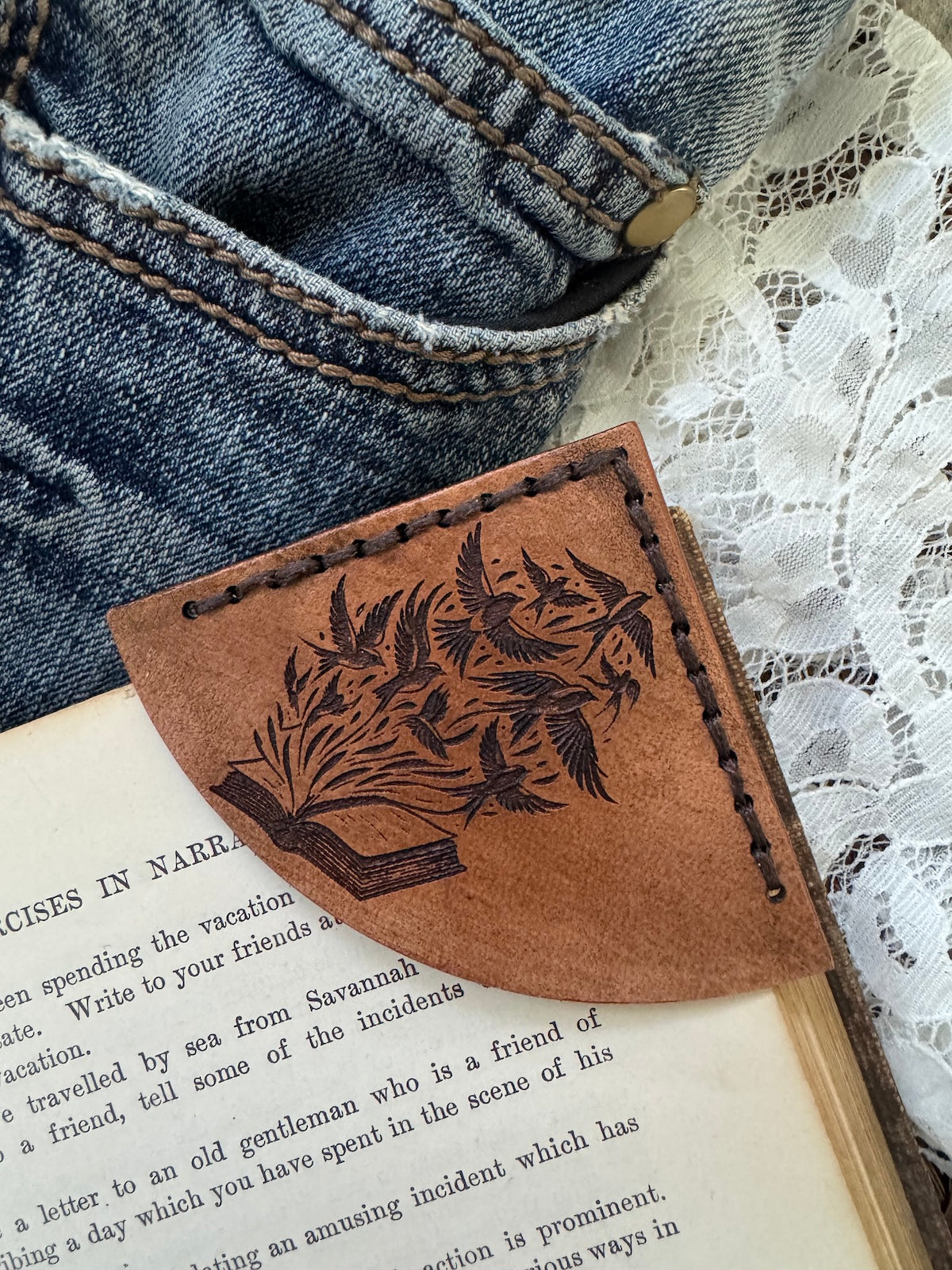 Fredrick Douglass Leather Bookmark