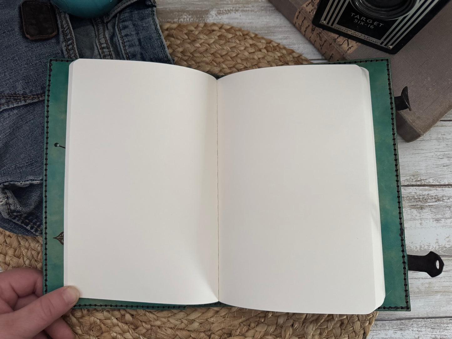 Gothic Cross Leather Notebook – Handcrafted Refillable Journal with Ornate Medieval Design