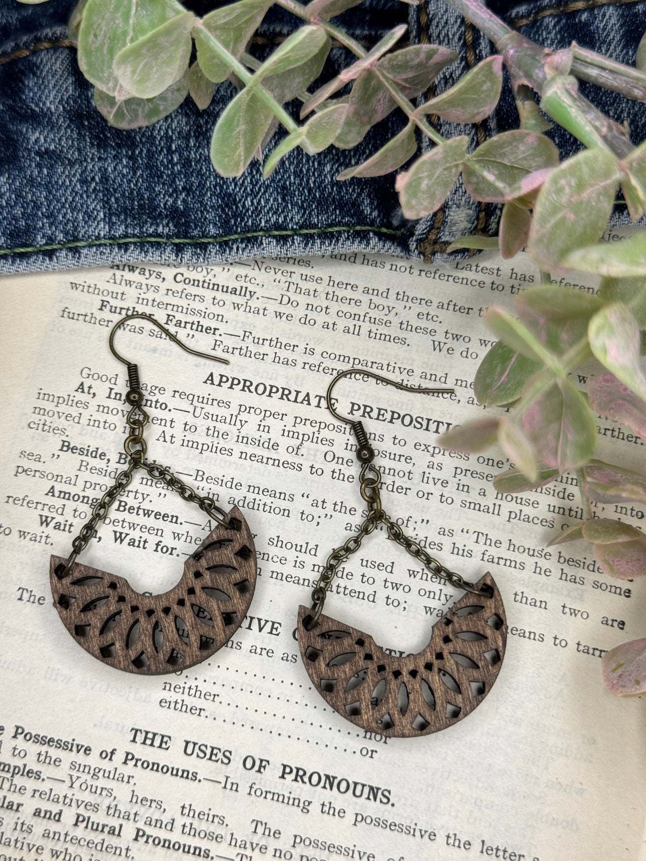 Harmony Arc Wooden Earrings