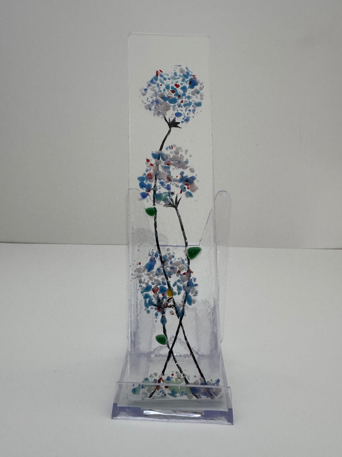 Queen Anne's Lace Fused Glass Sun Catcher