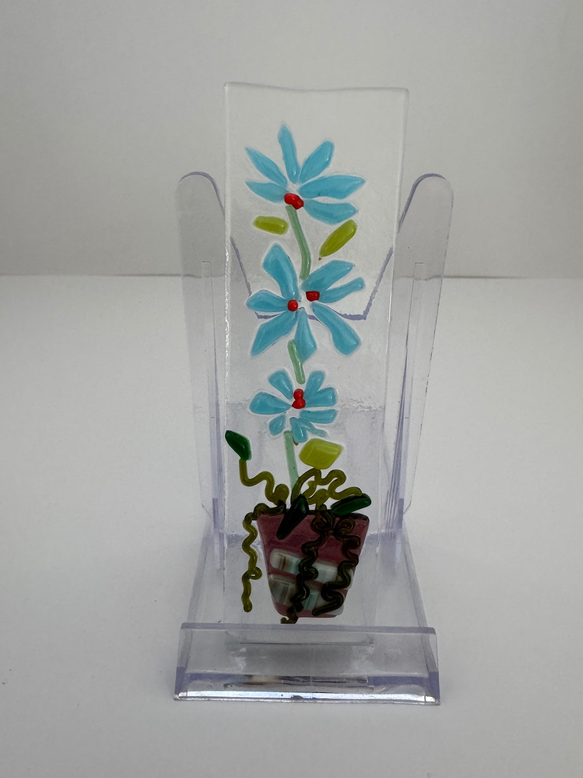 Potted Petals Fused Glass Sun Catcher