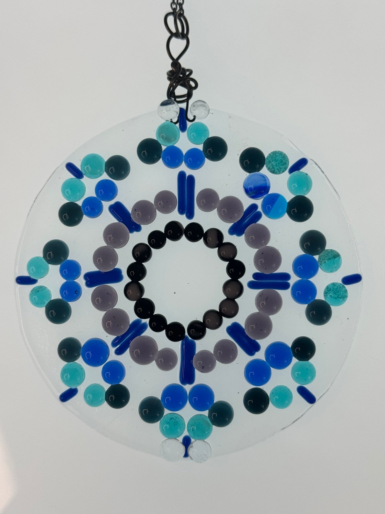 Clear/Blue Mandala Sun Catcher