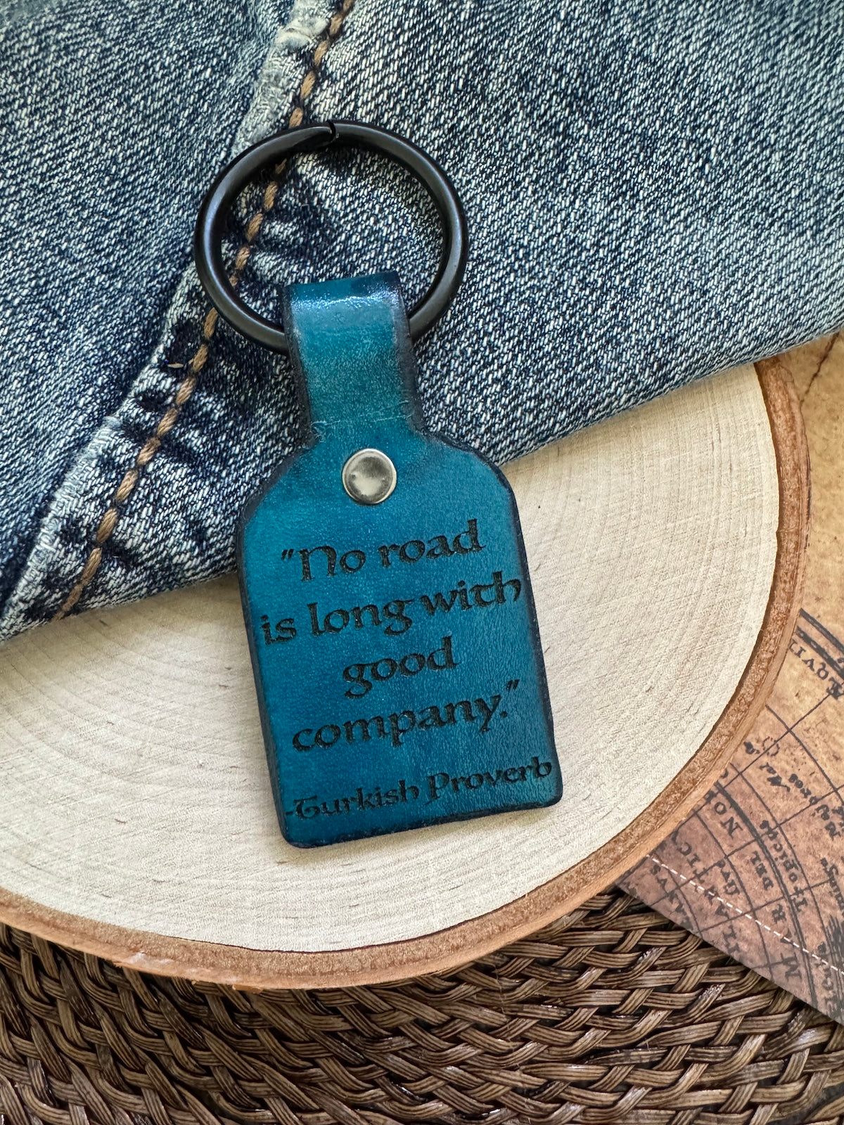 Incredible Journey Leather Keychain