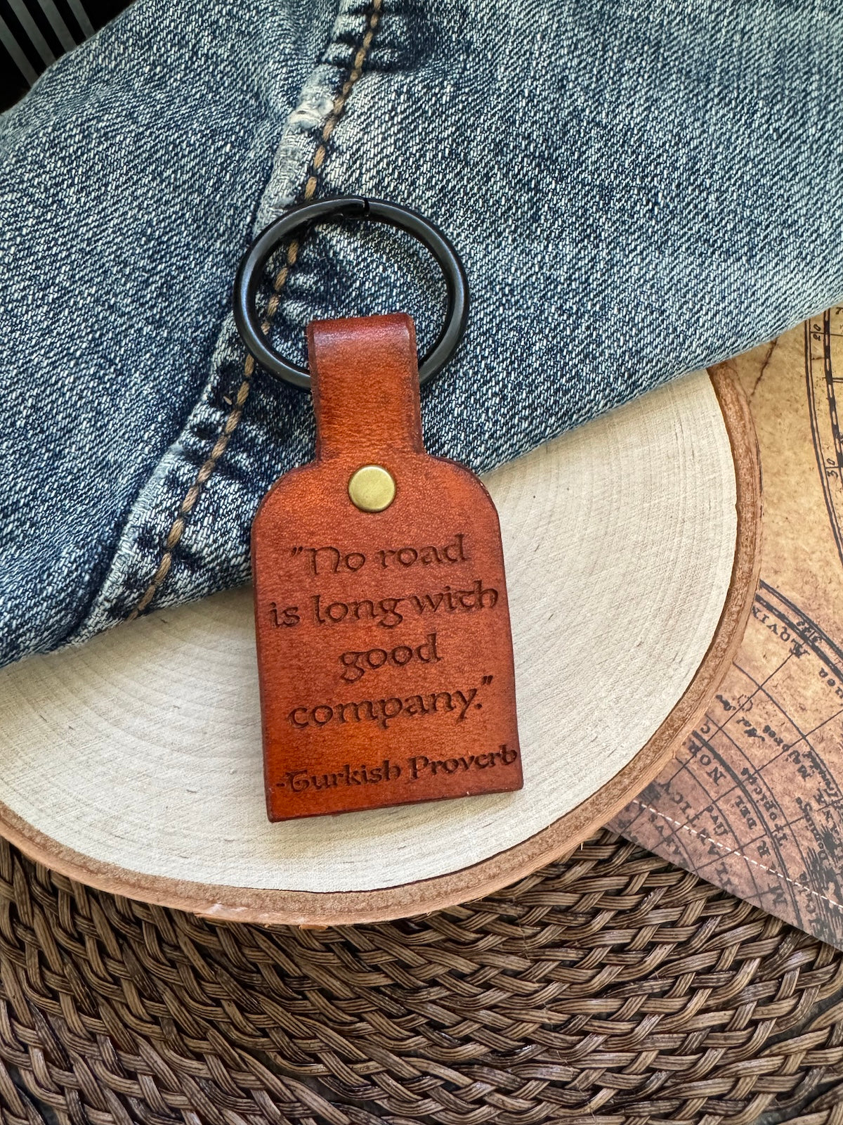Incredible Journey Leather Keychain