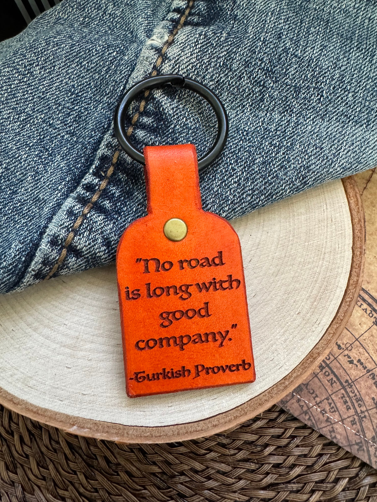 Incredible Journey Leather Keychain