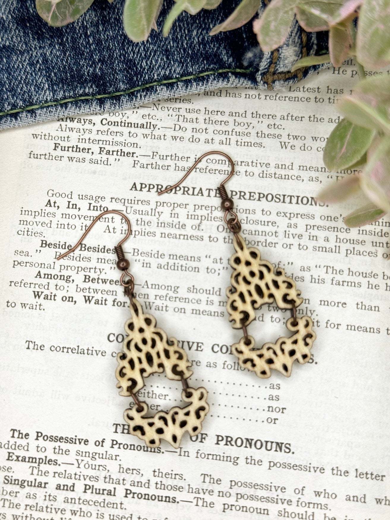 Lacy Teardrop Double Dangle Earrings
