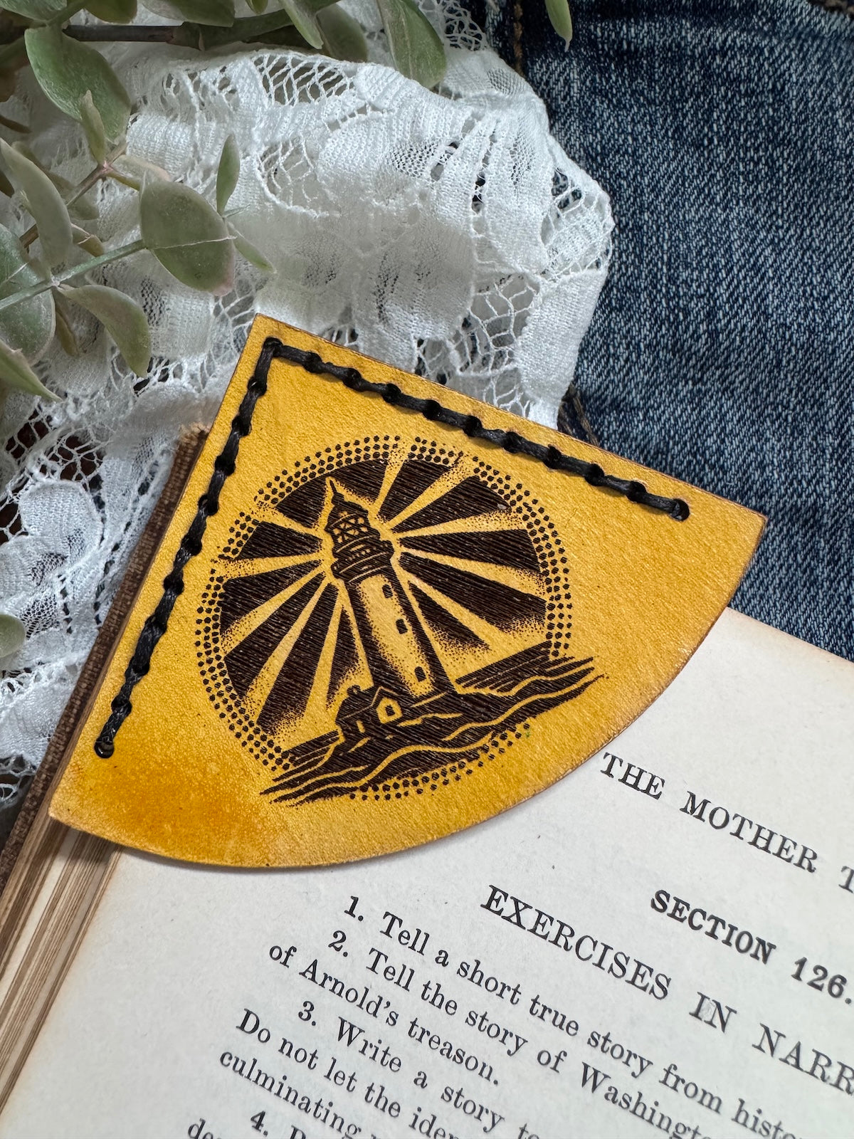 Lighthouse Leather Bookmark
