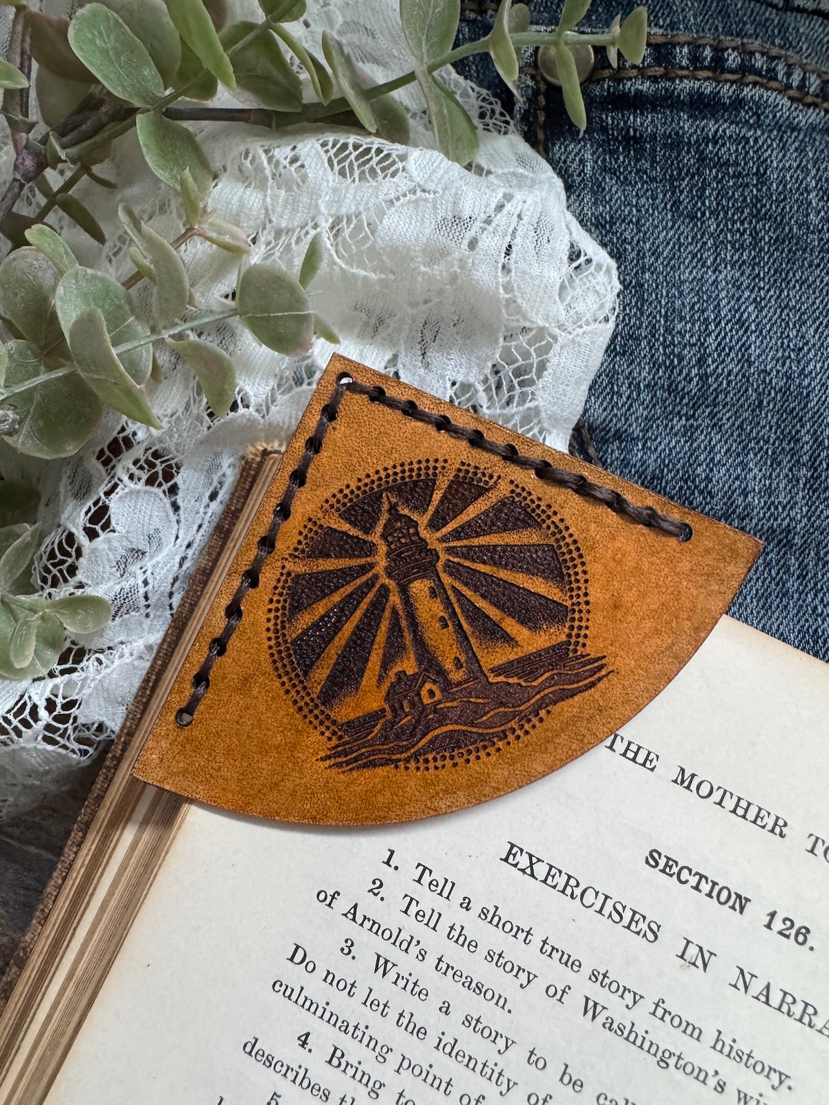 Lighthouse Leather Bookmark