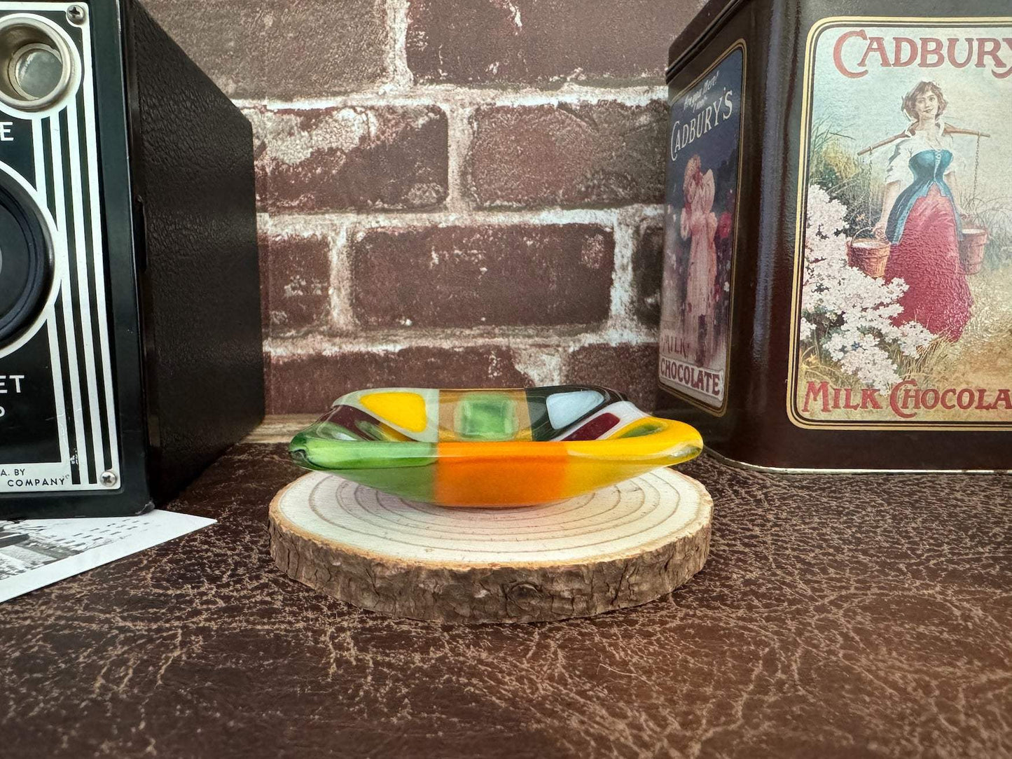 Fused Glass Art | Modern Art Mini-Bowl | Sophia Renee Designs
