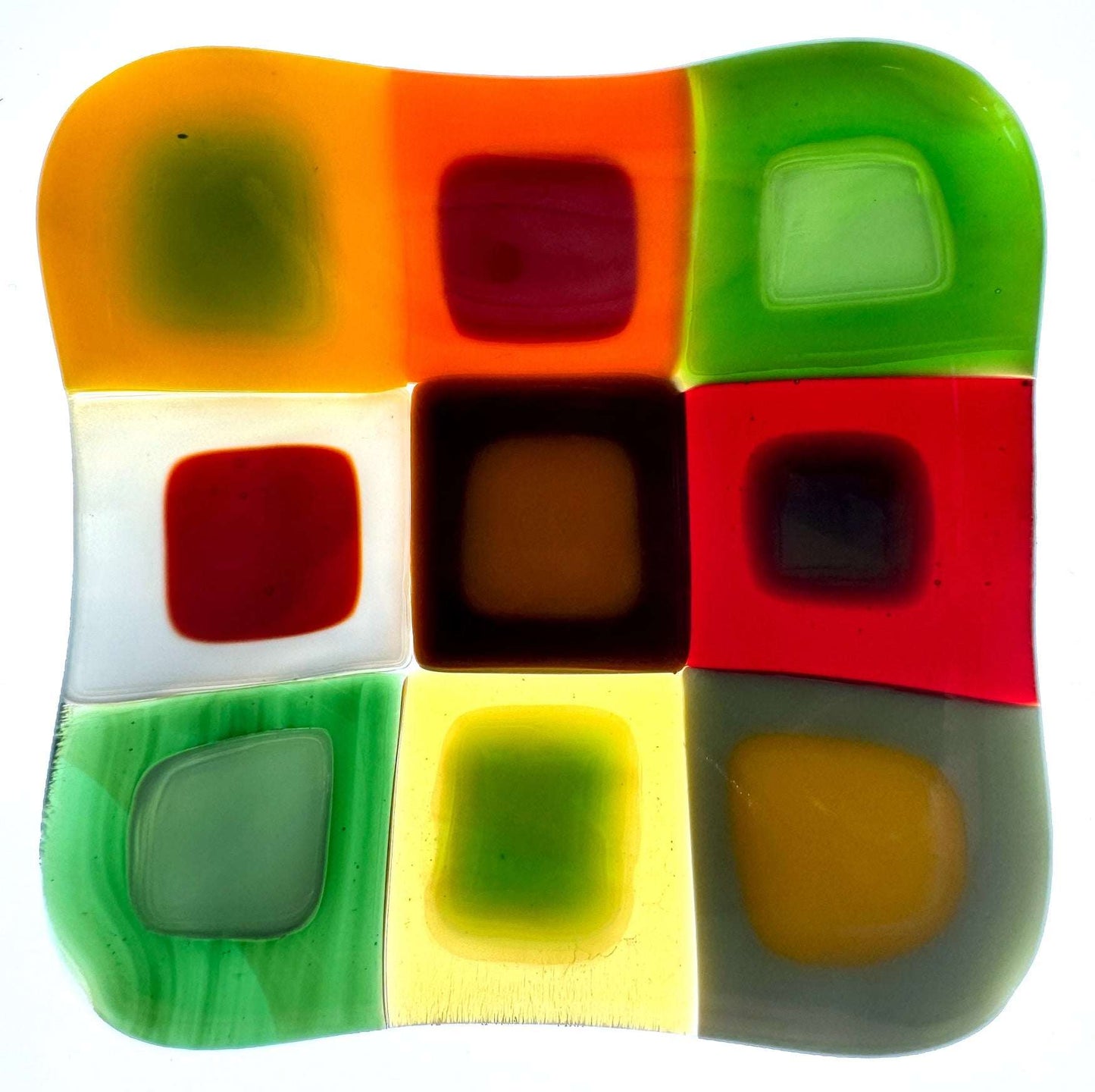 Fused Glass Art | Modern Art Mini-Bowl | Sophia Renee Designs