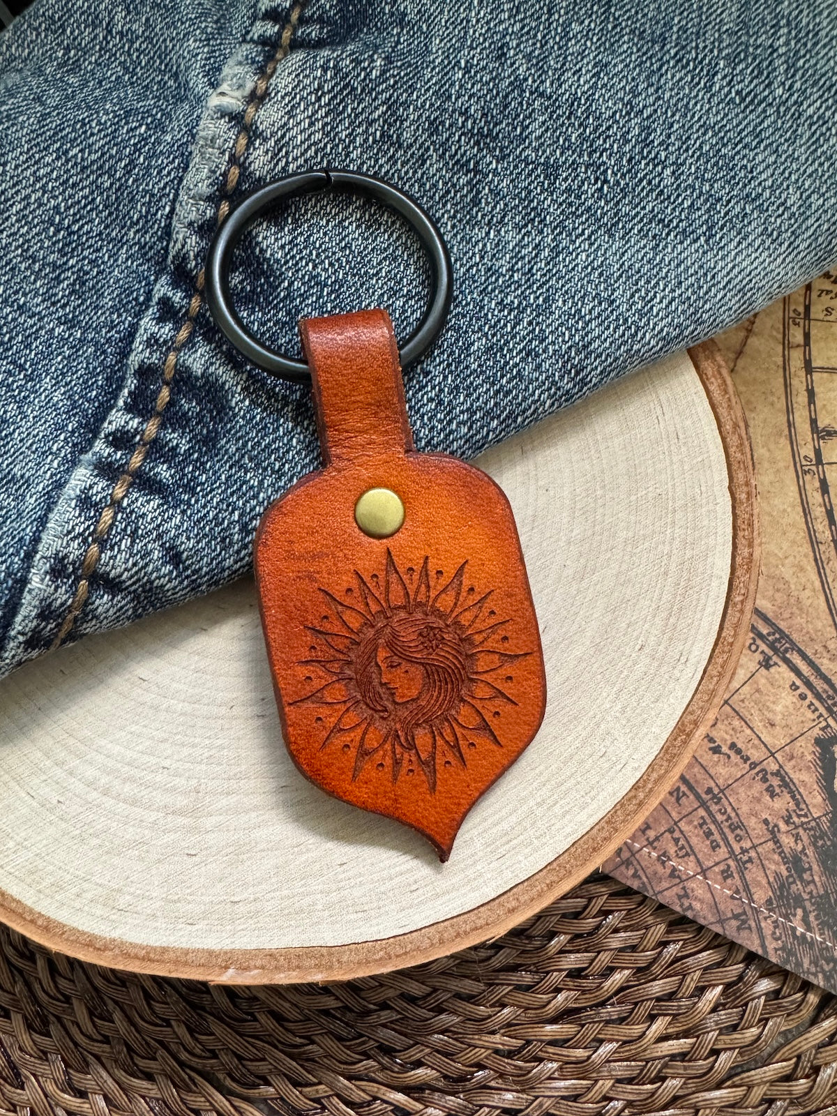 Mother Teresa Leather Keychain