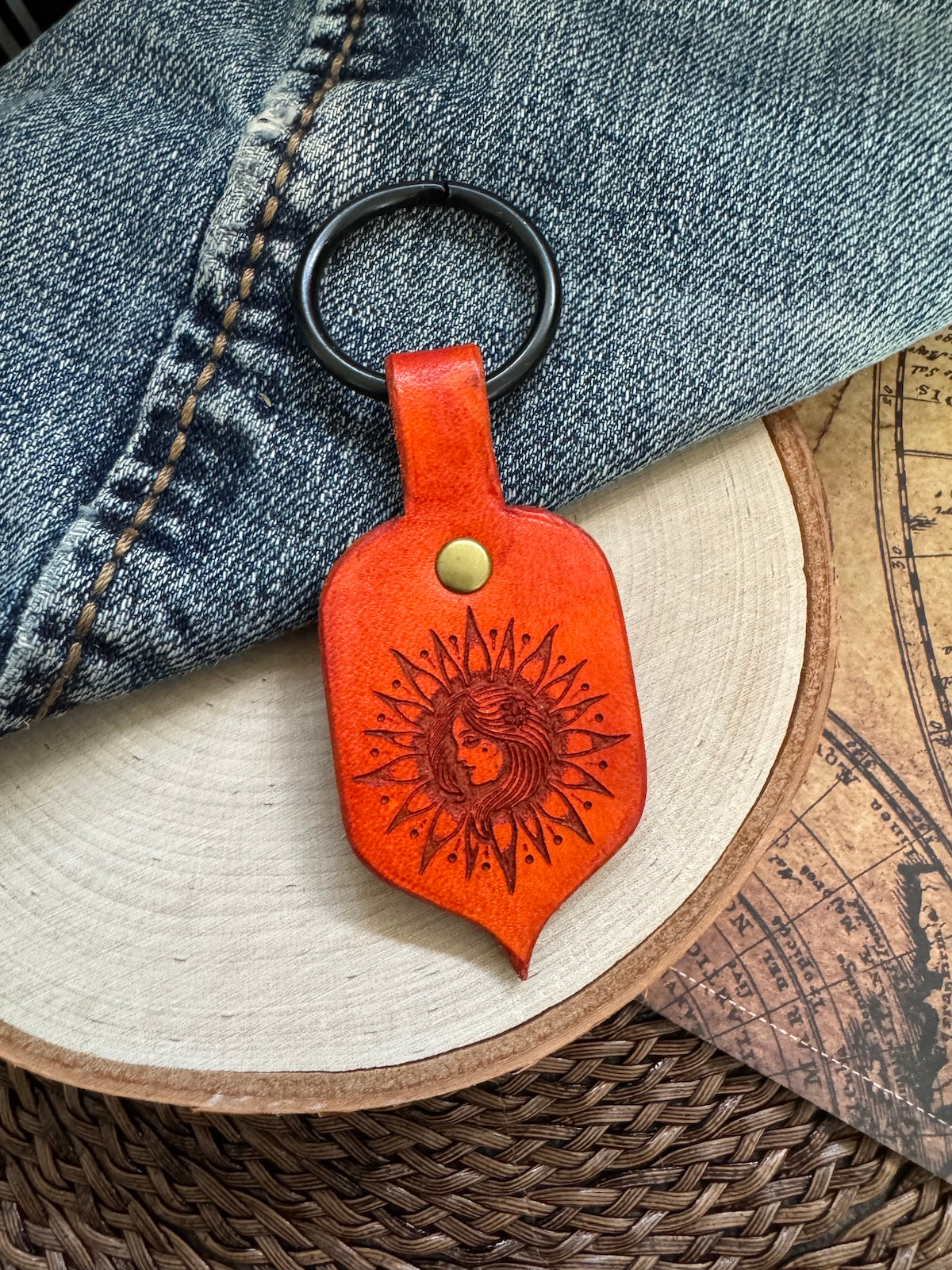 Mother Teresa Leather Keychain