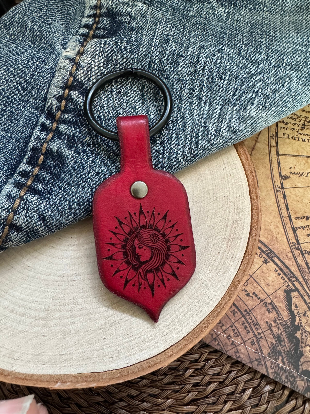 Mother Teresa Leather Keychain