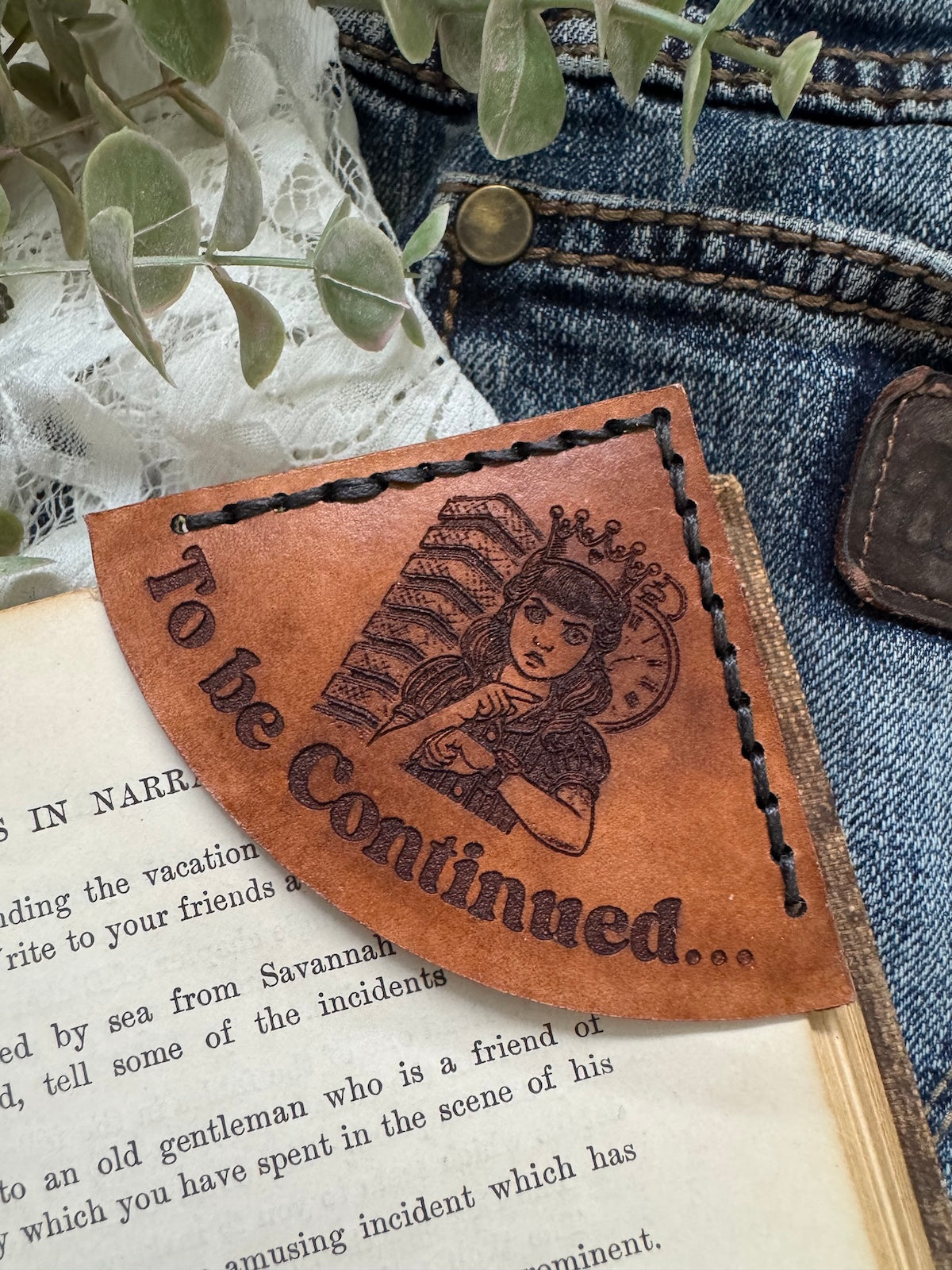 Princess and the Pea Leather Bookmark