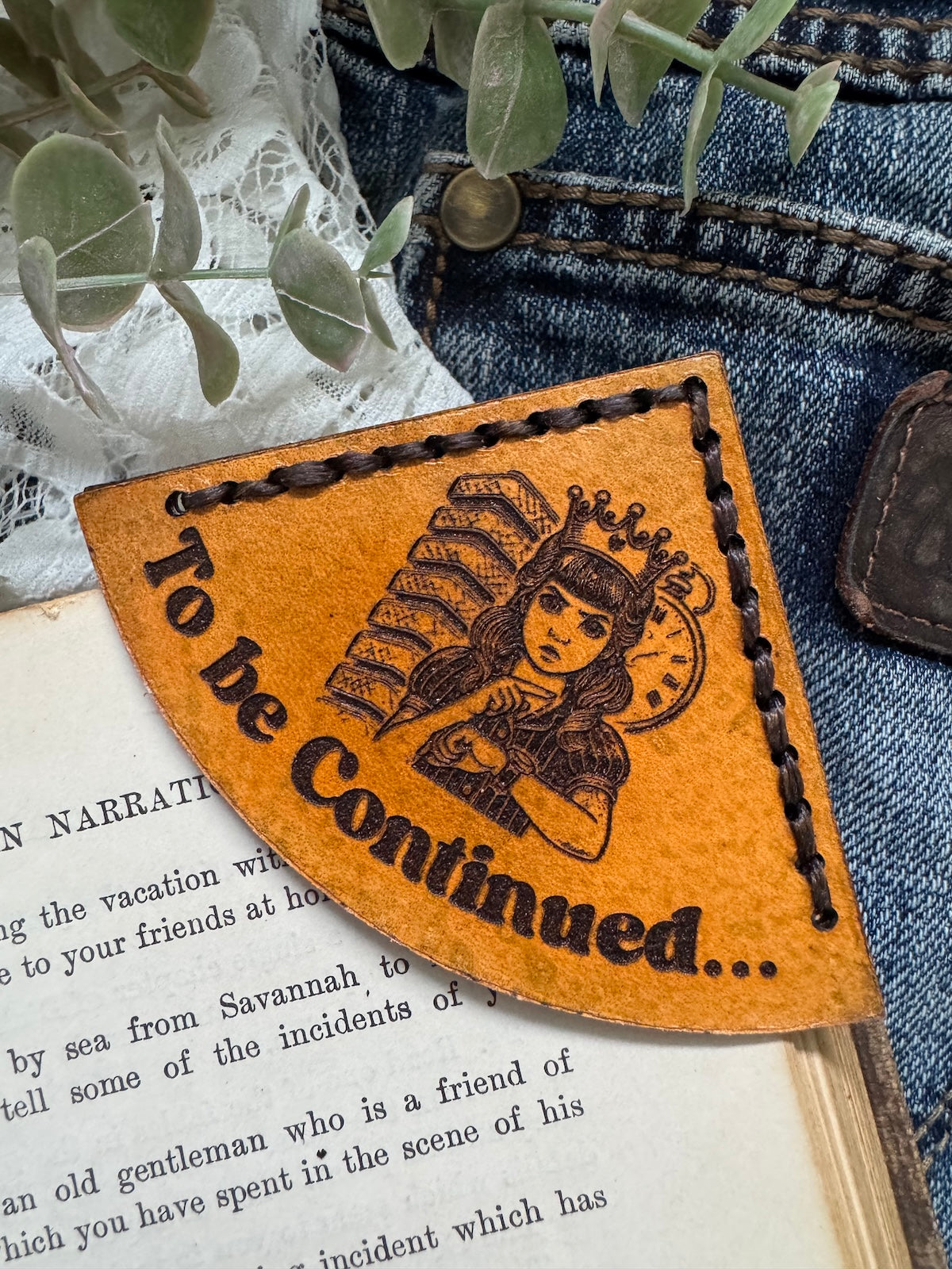 Princess and the Pea Leather Bookmark