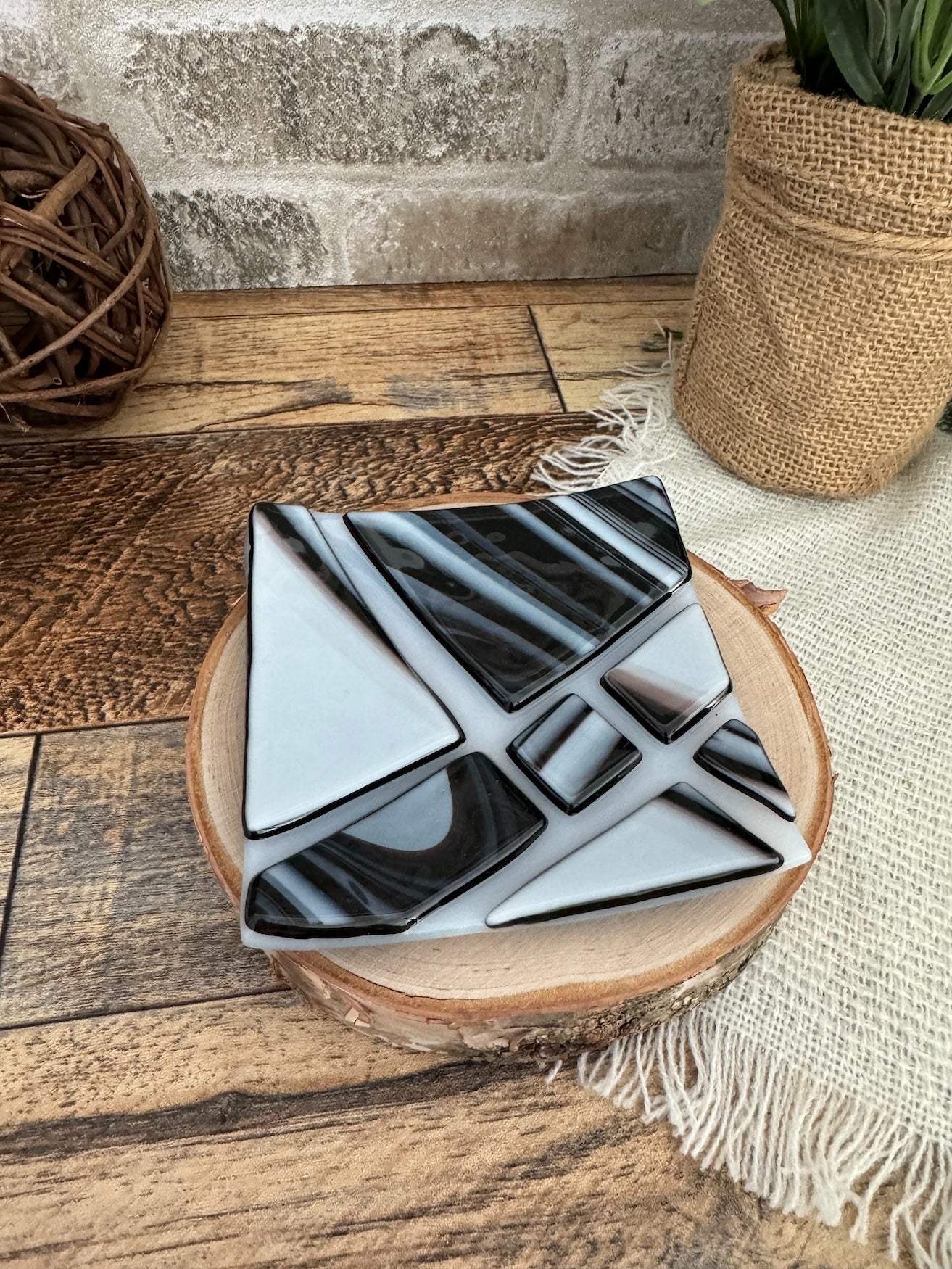 Contemporary Geometric Decorative Plate