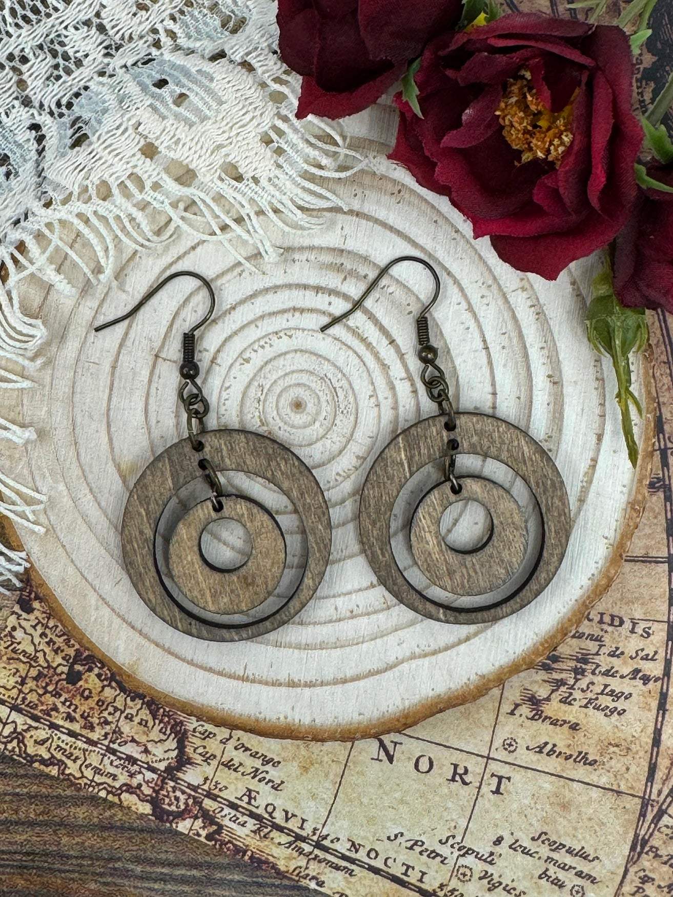 3D Double Dangle Earrings