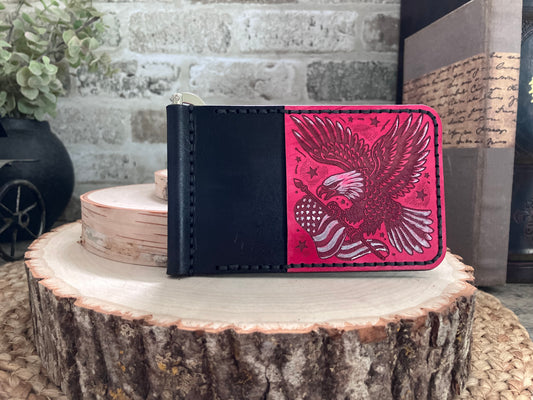 Tattoo Style Eagle Wallet with Money Clip