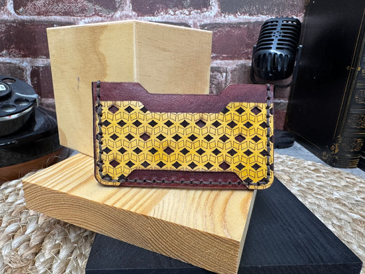 Abstract Pattern Minimalist Leather Wallet