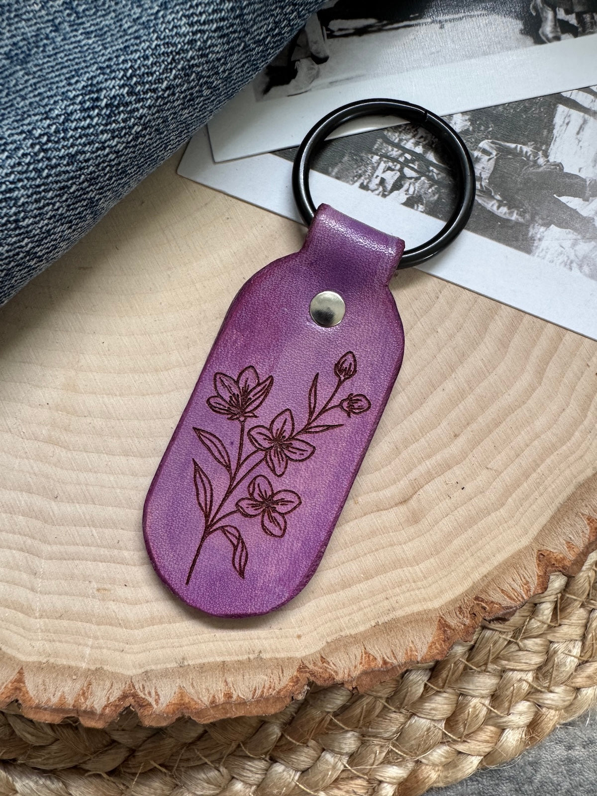 Amelia Earhart Quote Leather Keychain