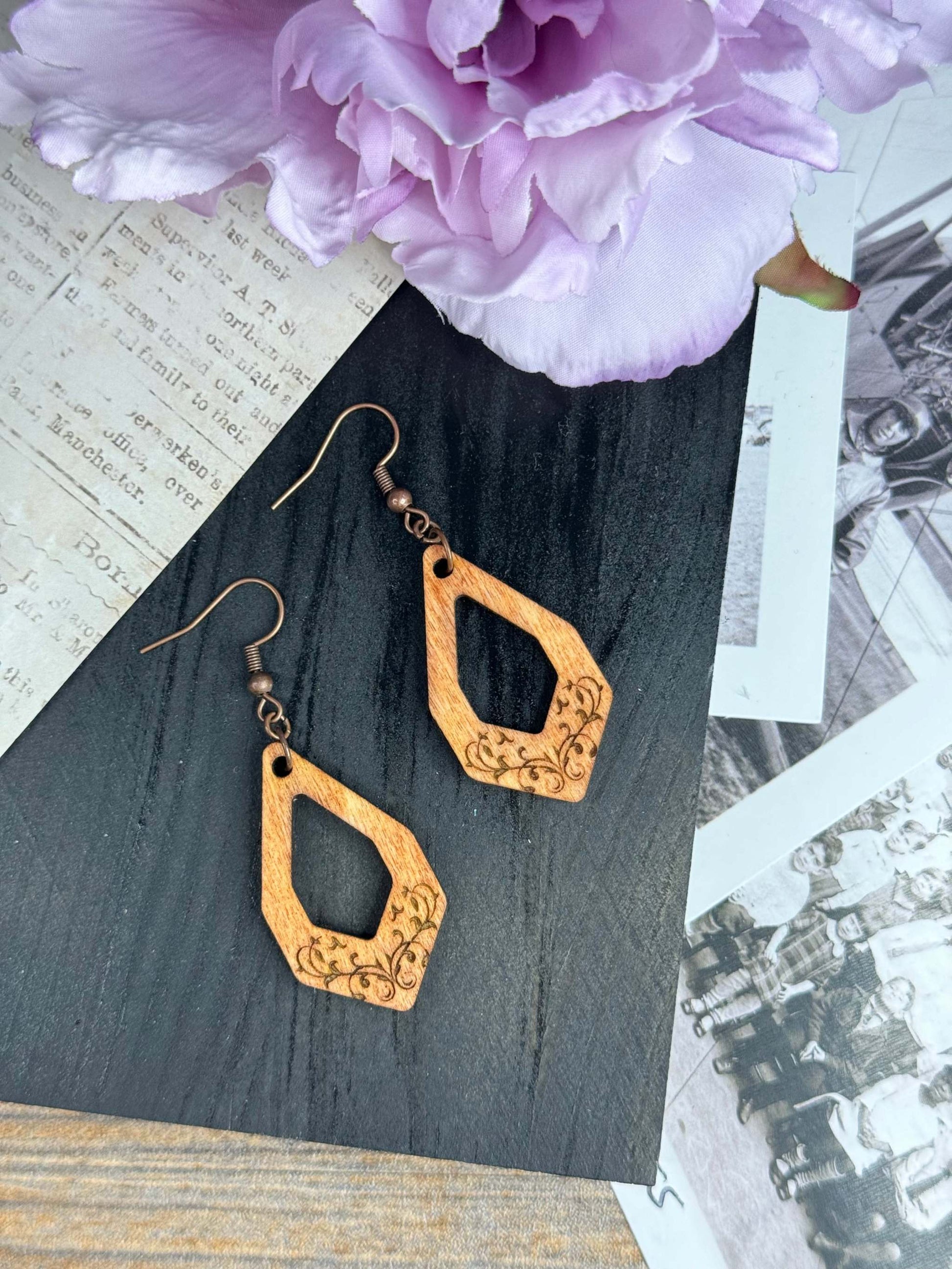 Angular Teardrop Dangle Earrings