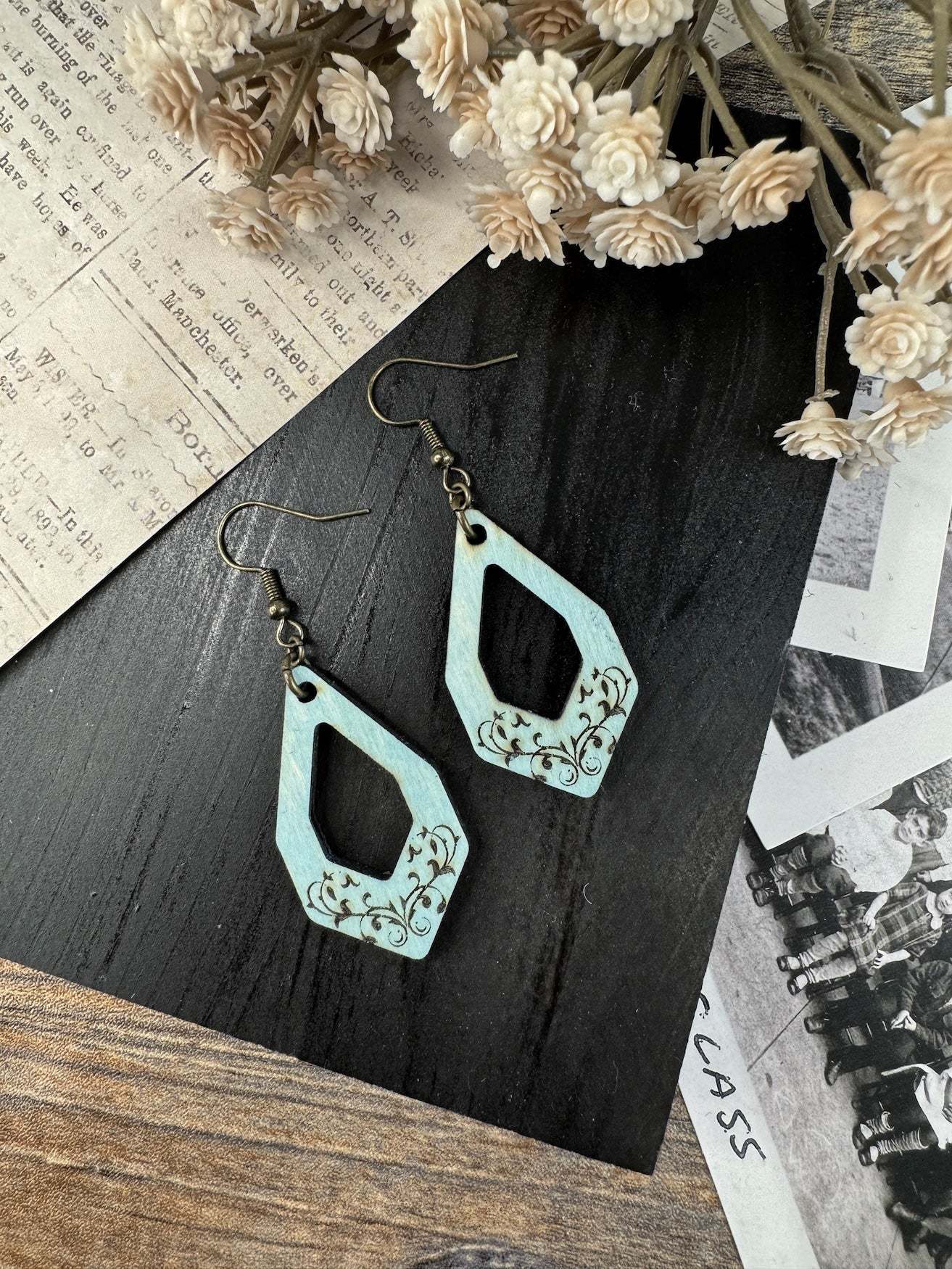 Angular Teardrop Dangle Earrings