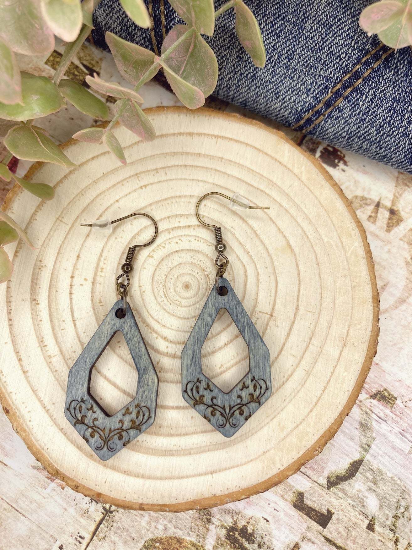 Angular Teardrop Dangle Earrings