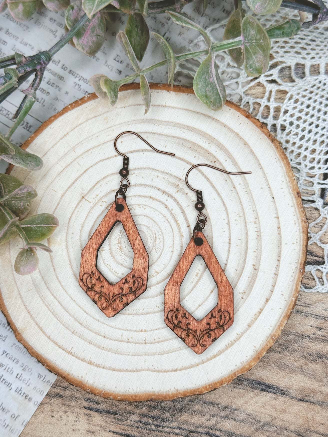 Angular Teardrop Dangle Earrings