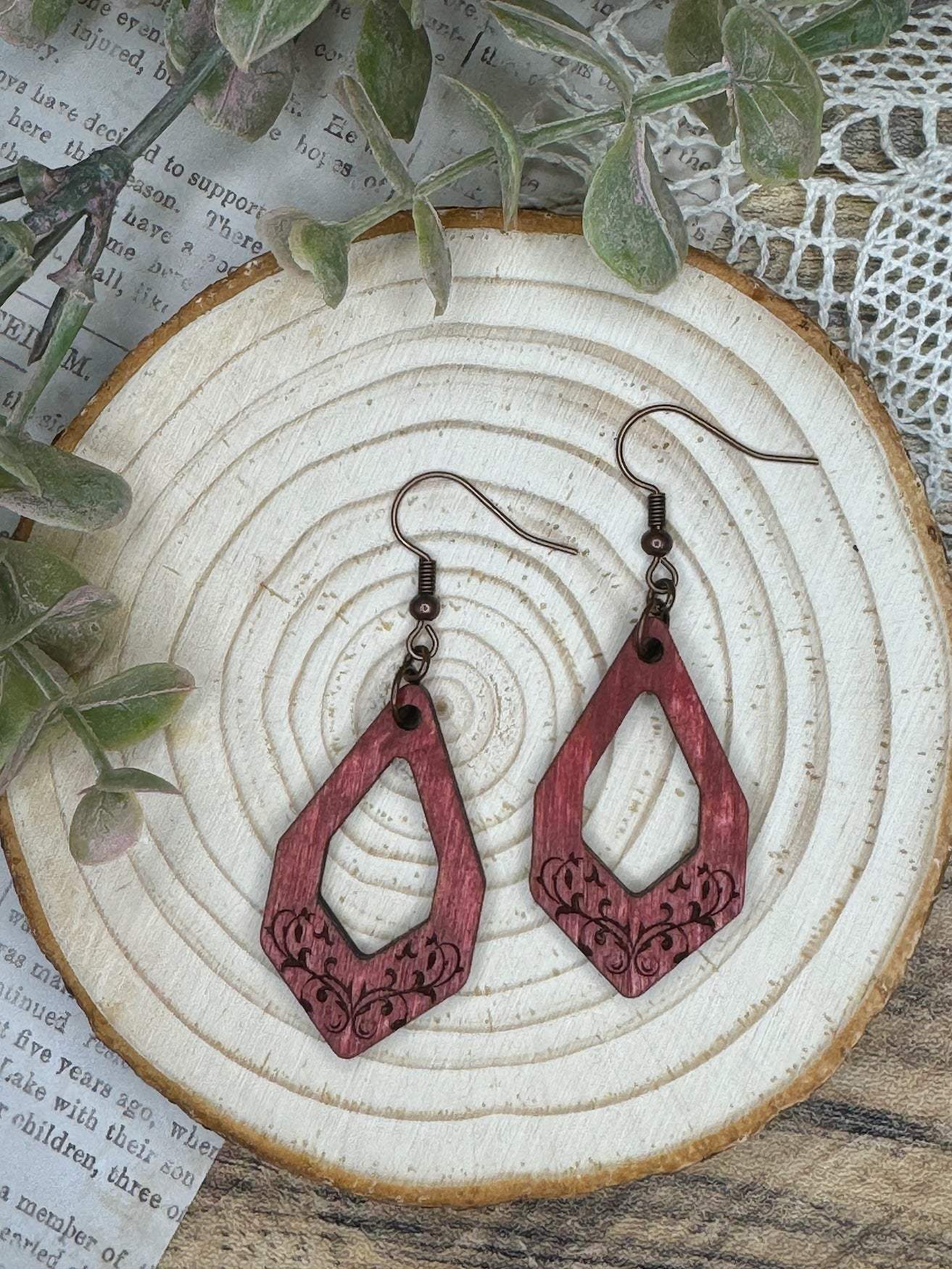 Angular Teardrop Dangle Earrings