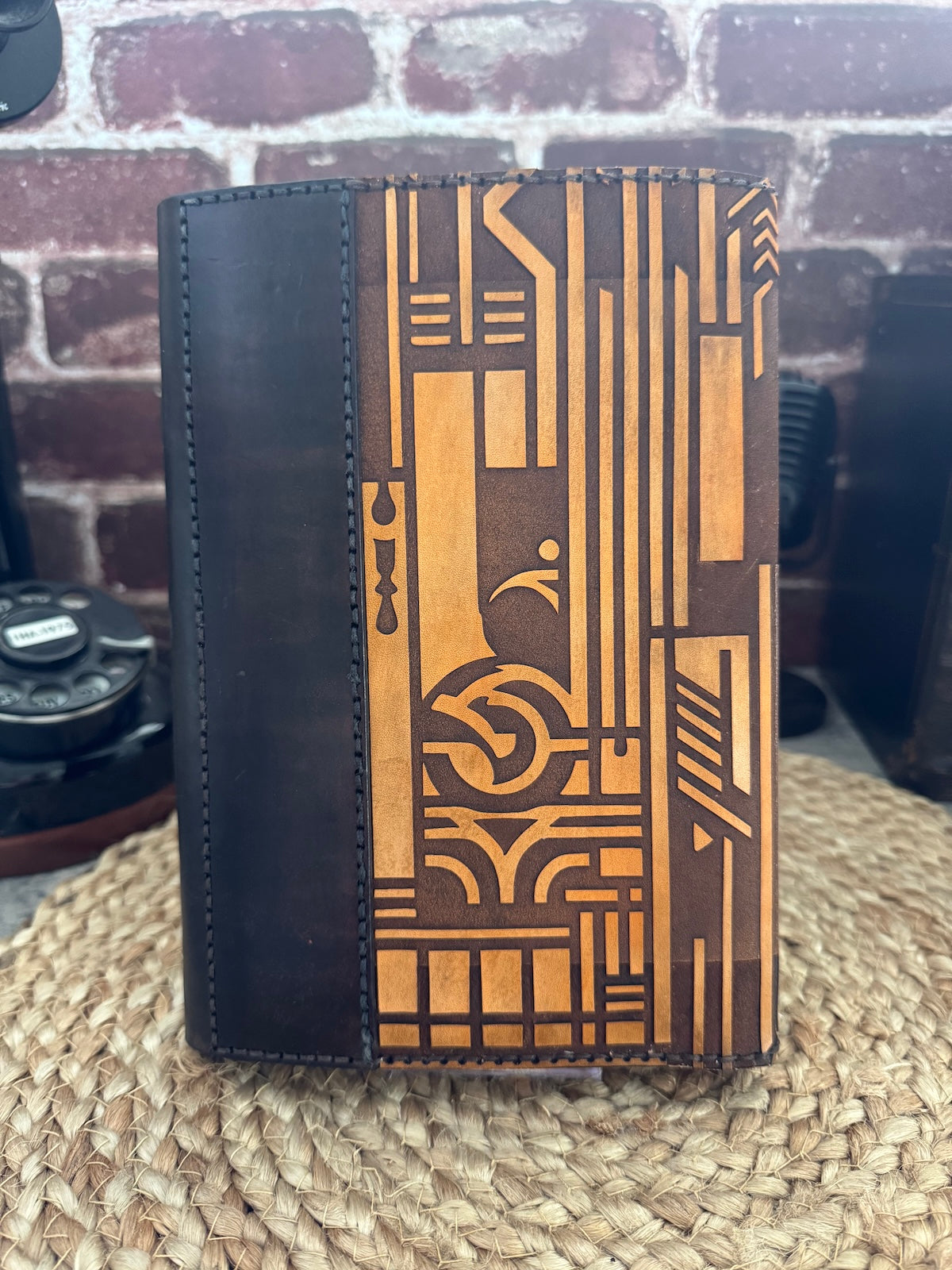 Art Deco Skyline Leather Notebook