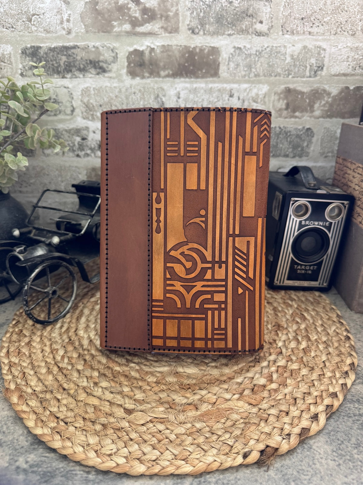 Art Deco Skyline Leather Notebook