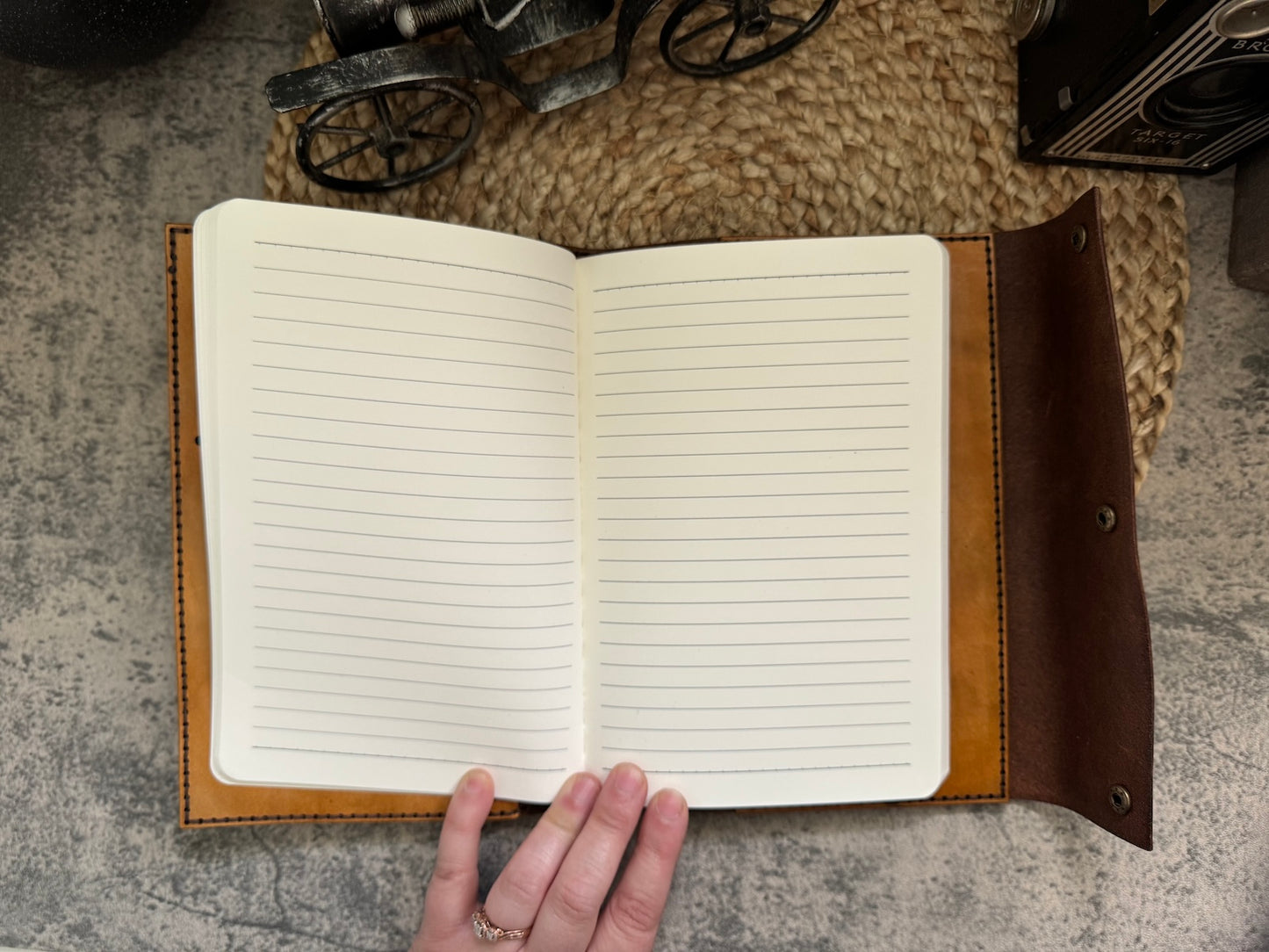 Art Deco Skyline Leather Notebook