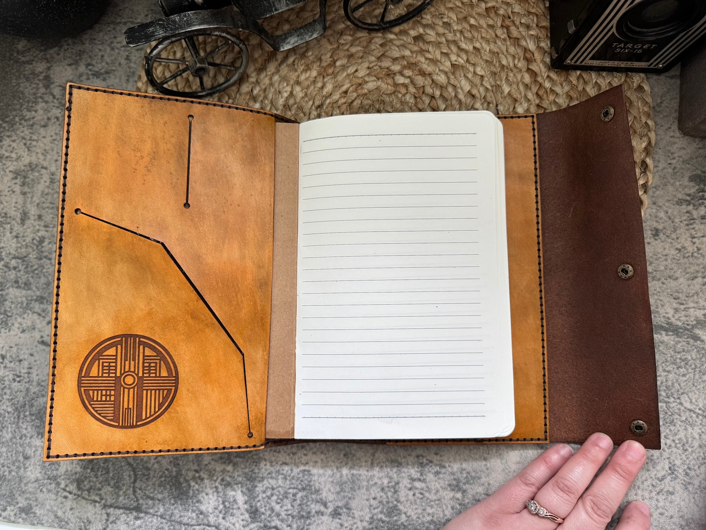 Art Deco Skyline Leather Notebook