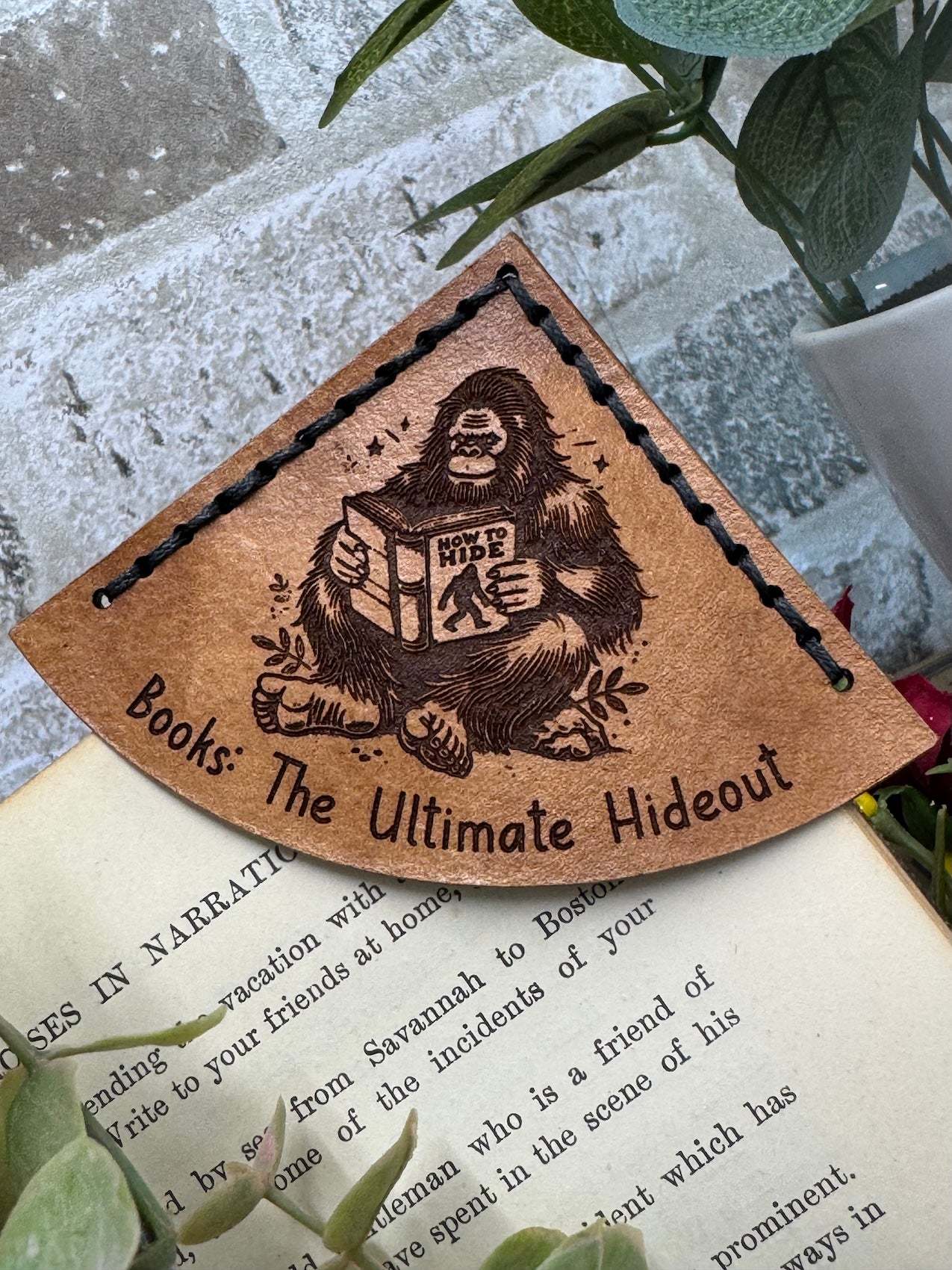 Bigfoot Leather Bookmark