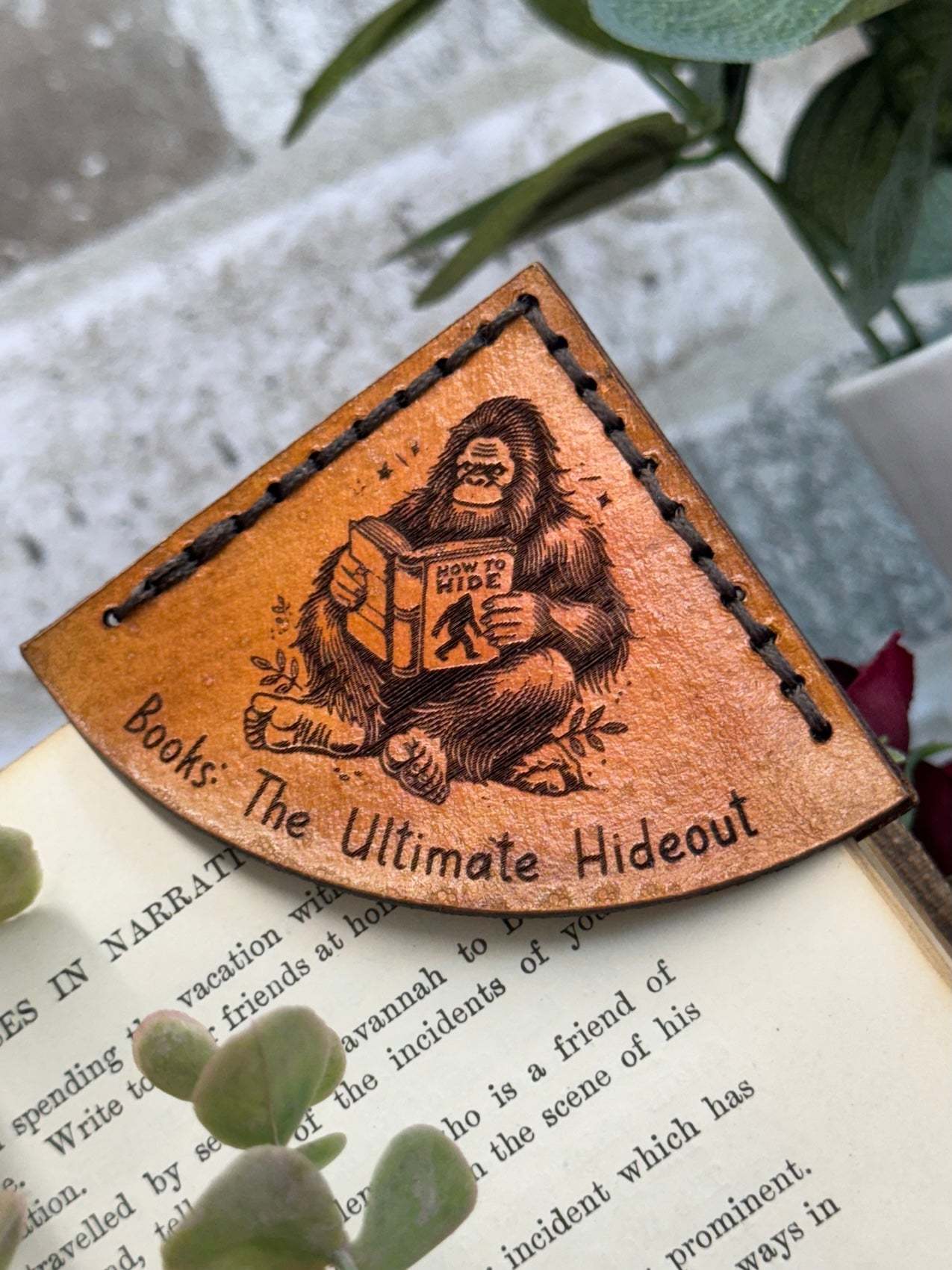 Bigfoot Leather Bookmark