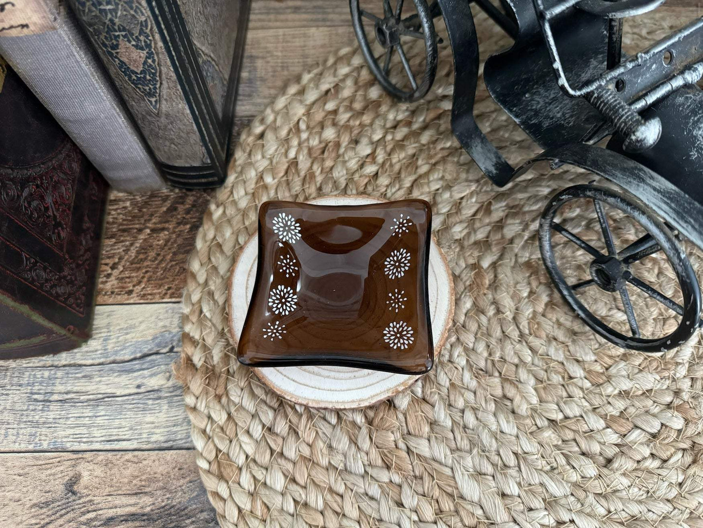 Brown Floral Blossom Mini-Bowl