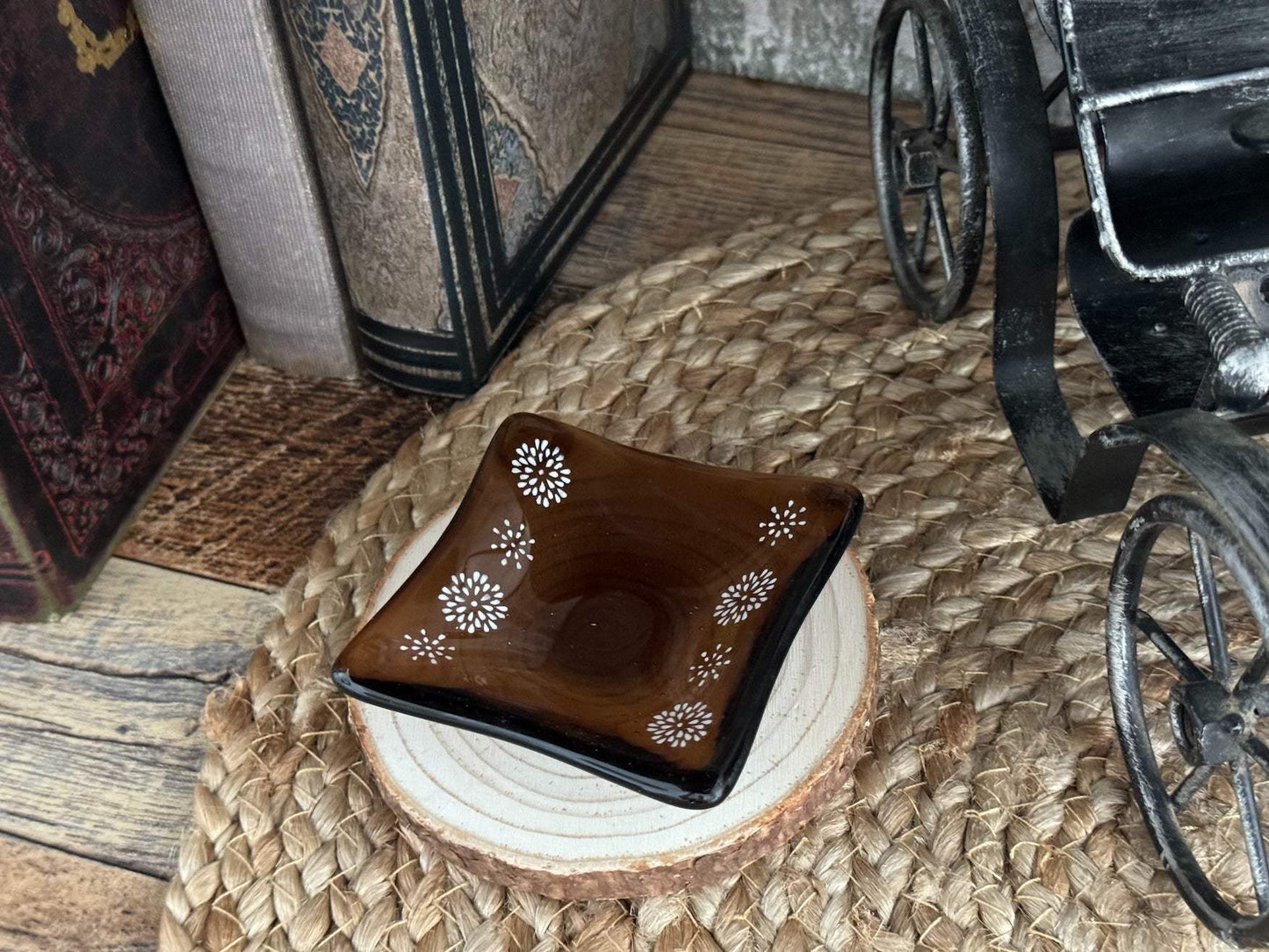 Brown Floral Blossom Mini-Bowl