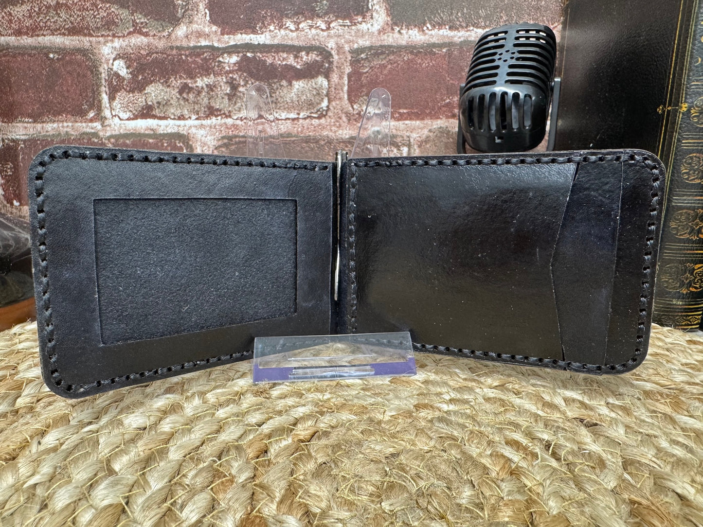 Circuit Leather Wallet with Money Clip