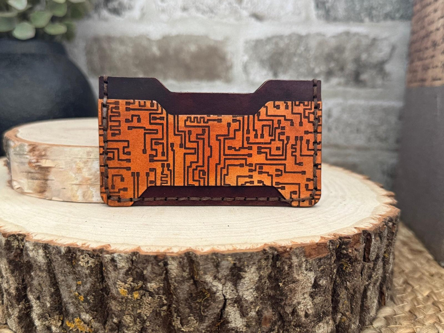 Circuit Minimalist Wallet - Handcrafted Genuine Leather