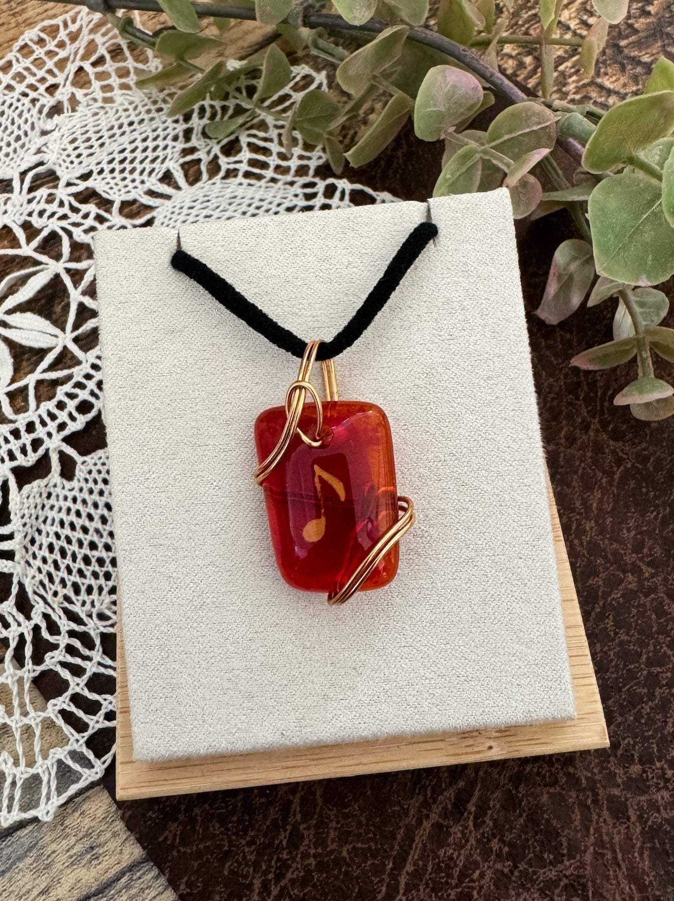 Glass Pendant Necklace