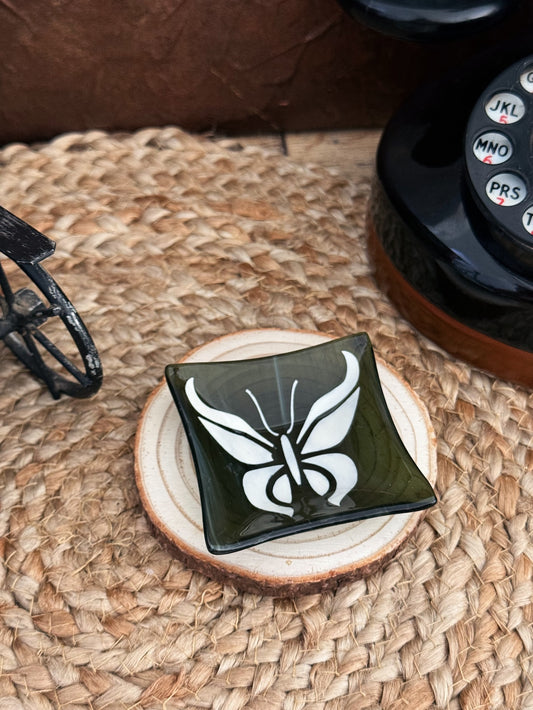 Dark Green Butterfly Mini Bowl