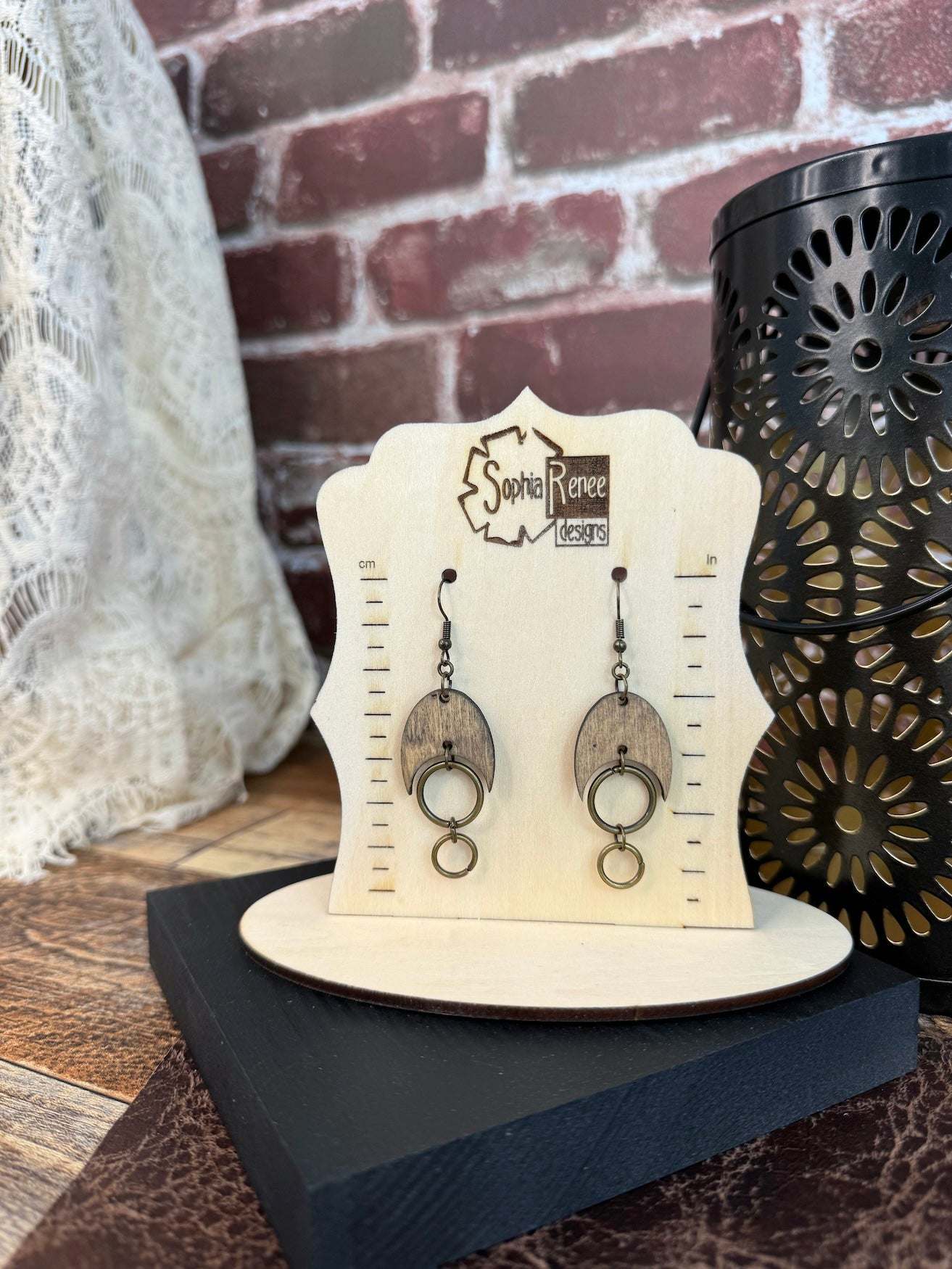 Double Ring Dangle Earrings